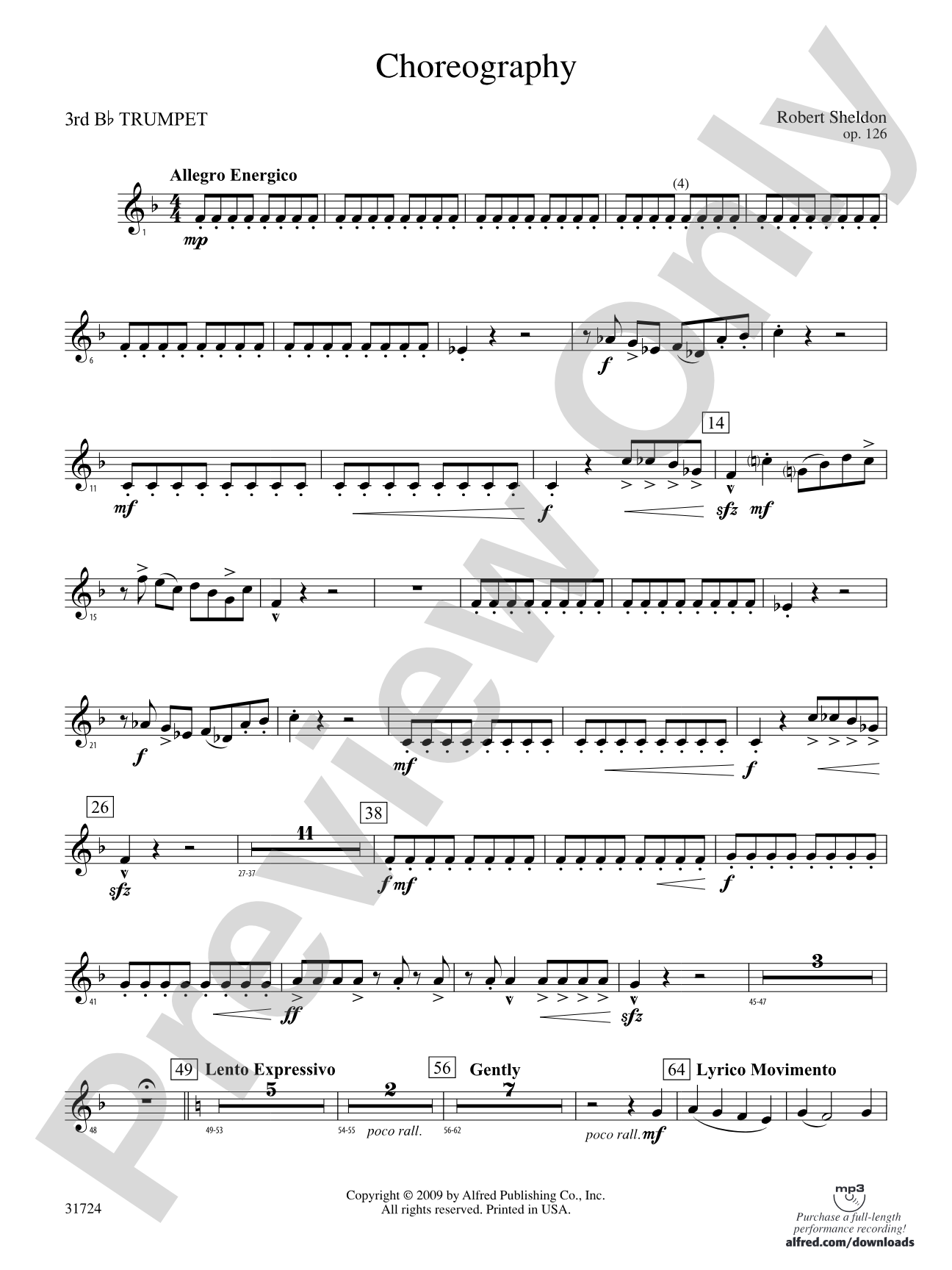 Choreography: 3rd B-flat Trumpet