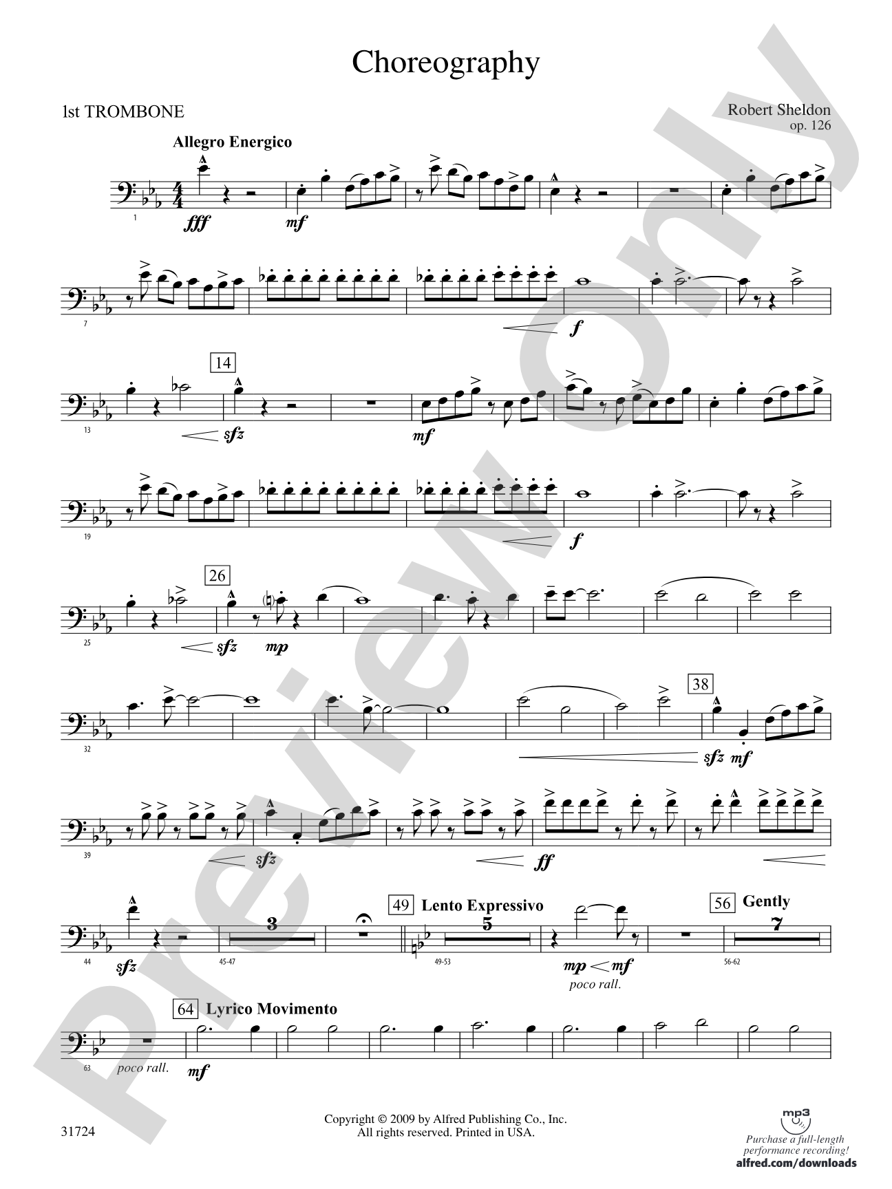Choreography: 1st Trombone