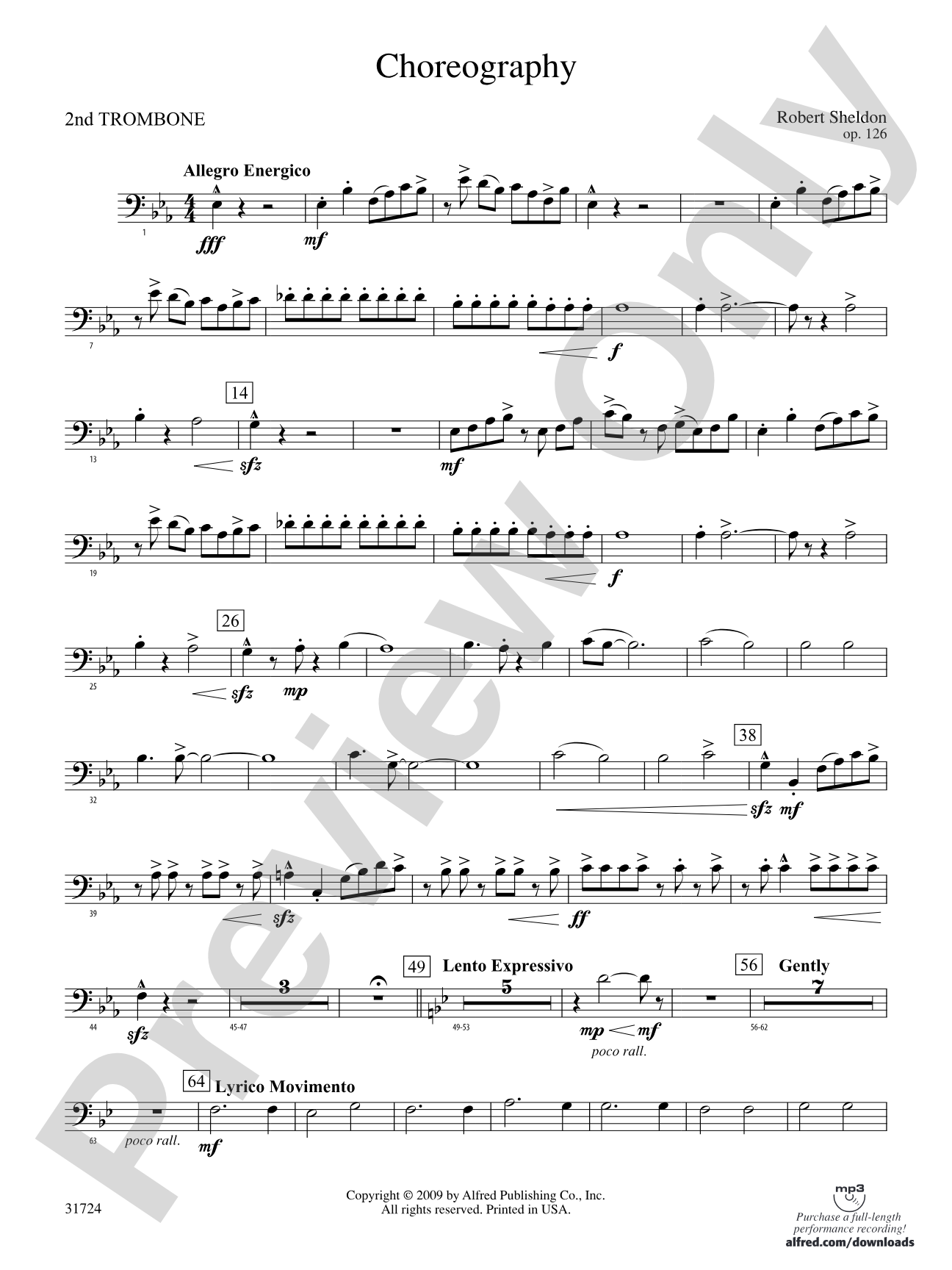 Choreography: 2nd Trombone