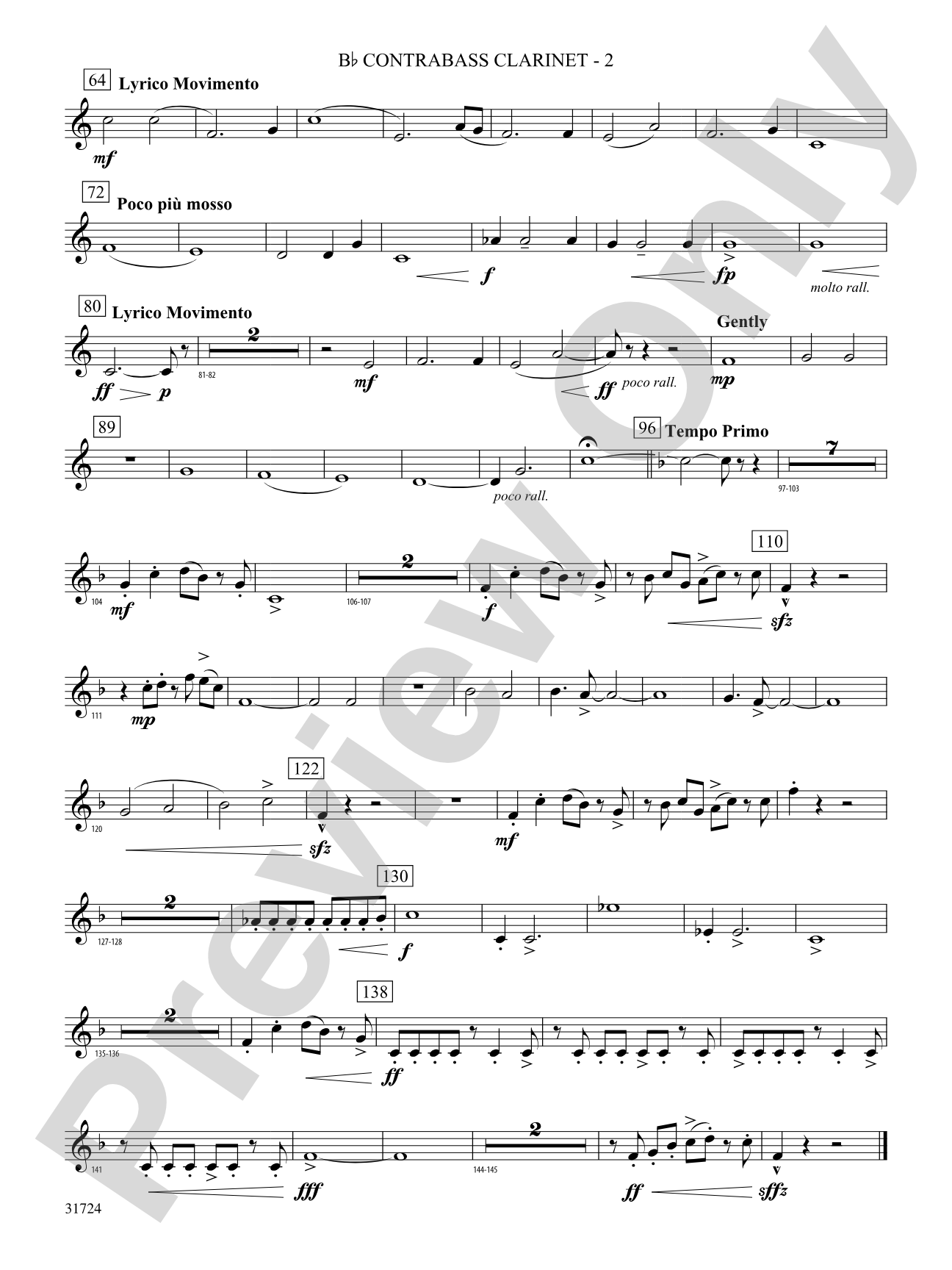 Choreography: (wp) B-flat Contrabass Clarinet