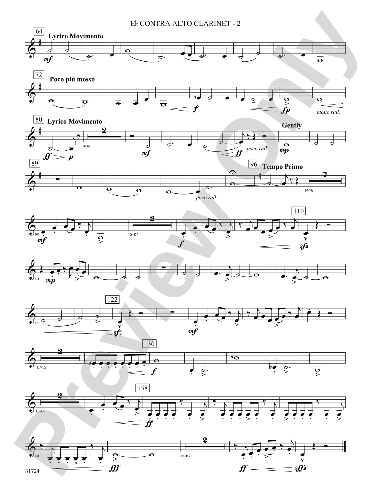 Choreography: (wp) E-flat Contrabass Clarinet