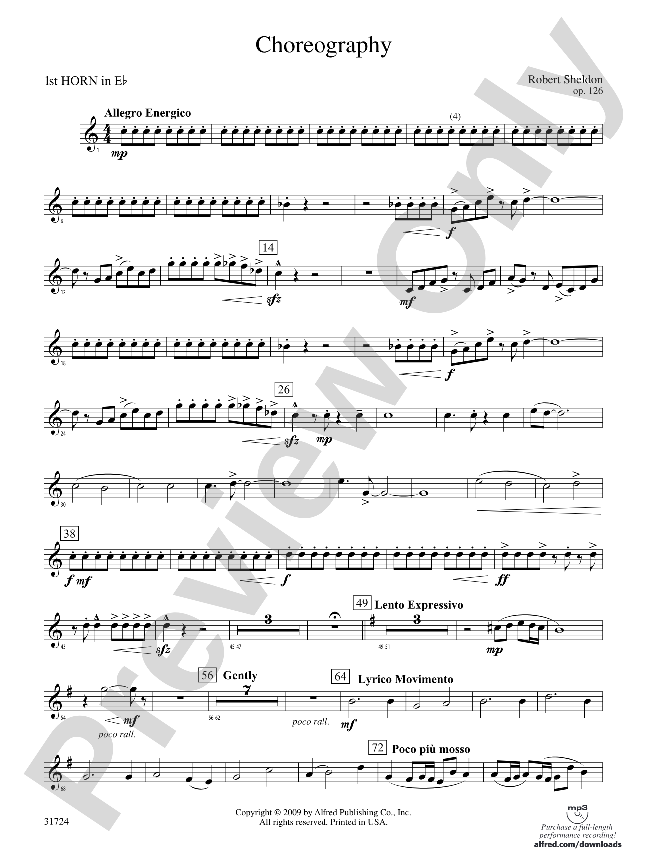 Choreography: (wp) 1st Horn in E-flat