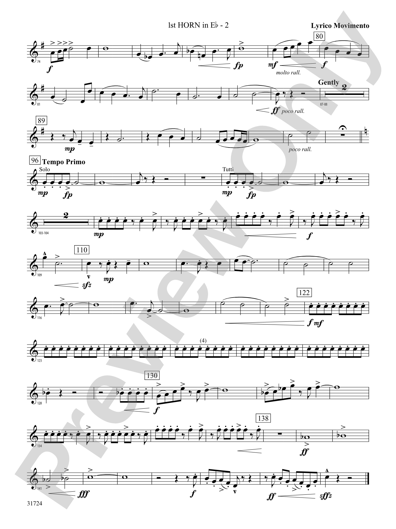 Choreography: (wp) 1st Horn in E-flat