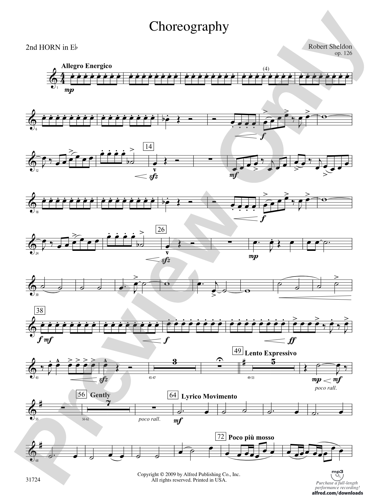 Choreography: (wp) 2nd Horn in E-flat