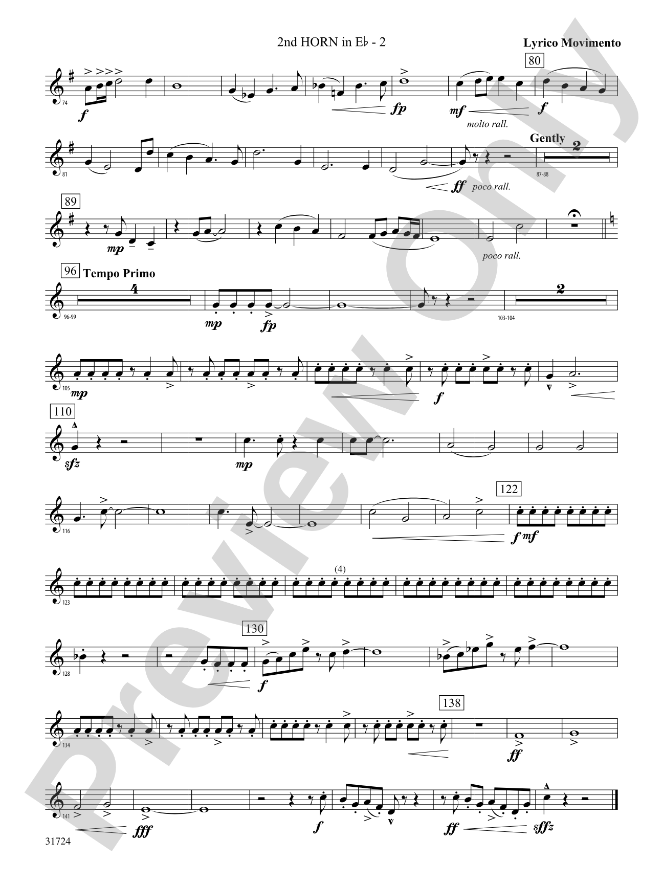 Choreography: (wp) 2nd Horn in E-flat