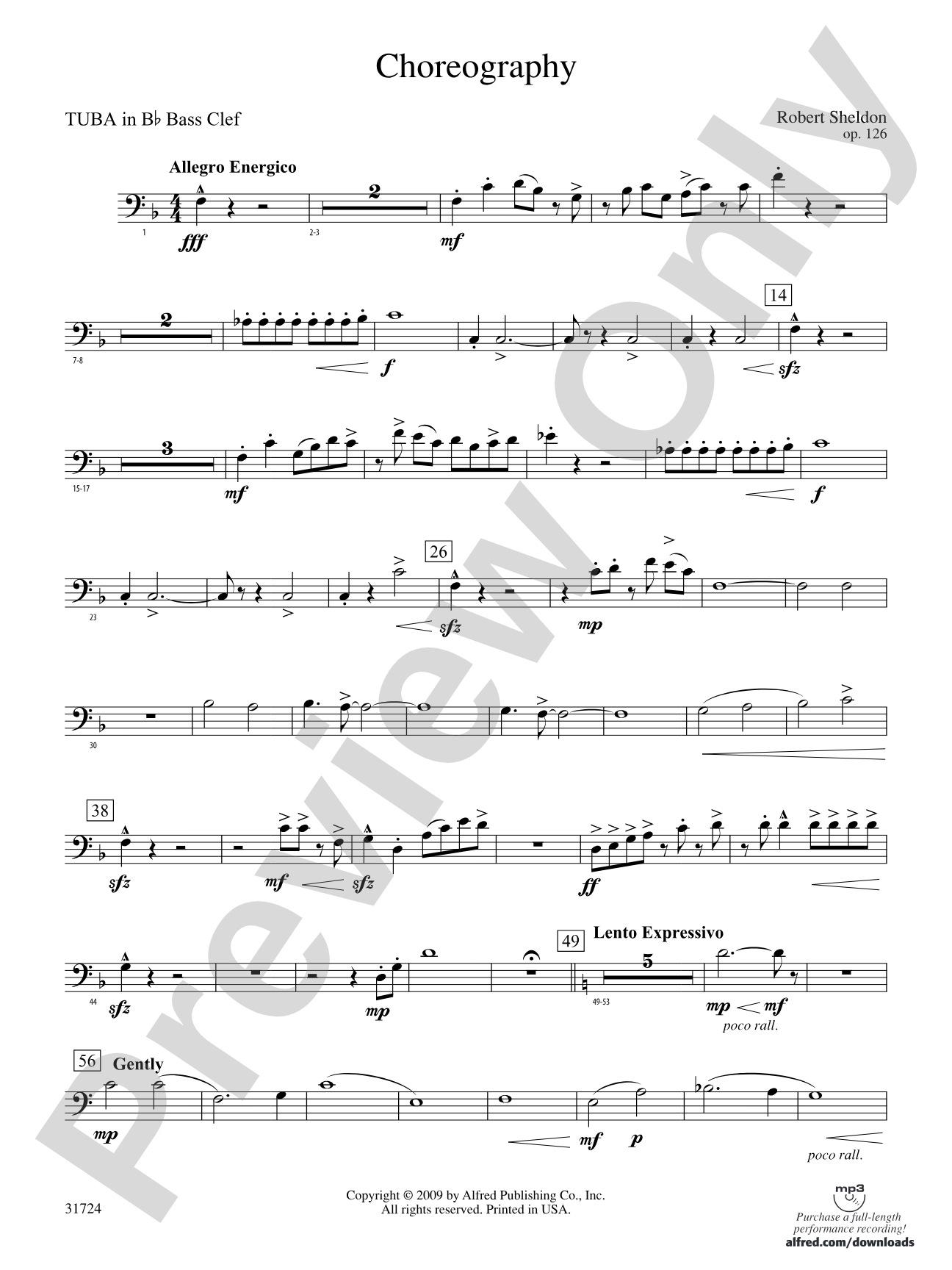 Choreography: (wp) B-flat Tuba B.C.