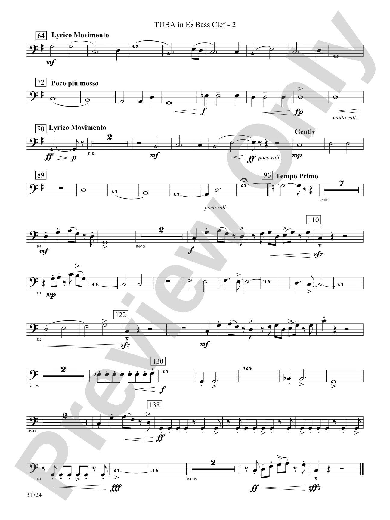Choreography: (wp) E-flat Tuba B.C.