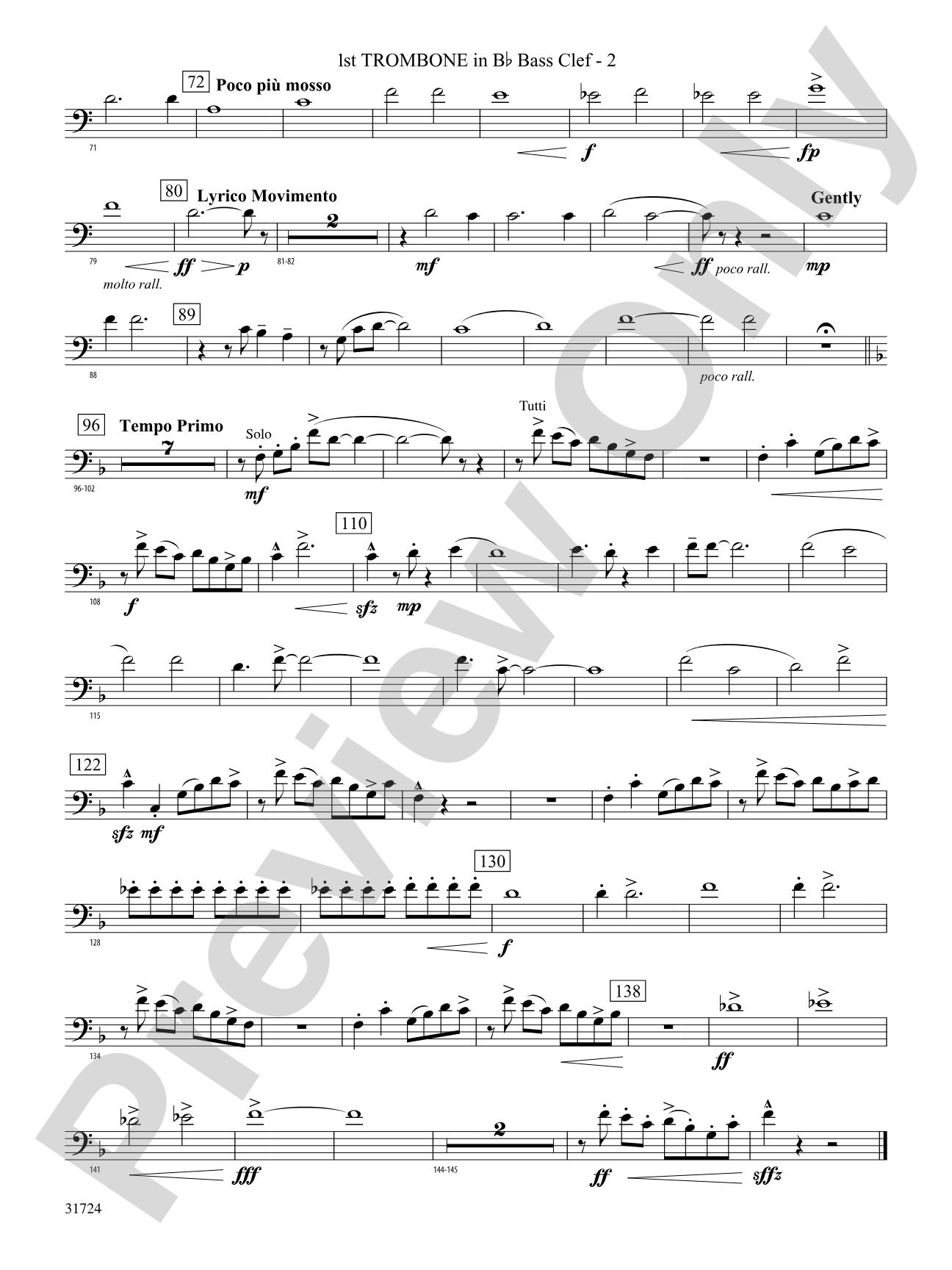 Choreography: (wp) 1st B-flat Trombone B.C.