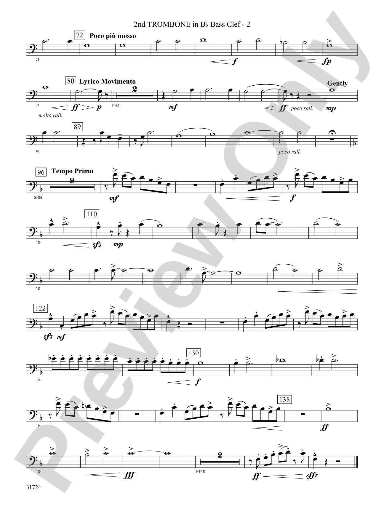 Choreography: (wp) 2nd B-flat Trombone B.C.