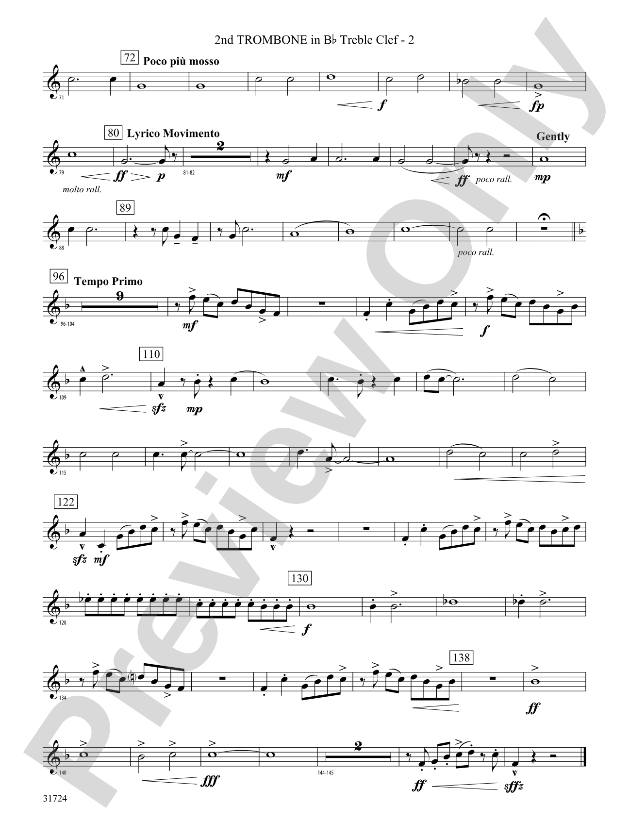 Choreography: (wp) 2nd B-flat Trombone T.C.