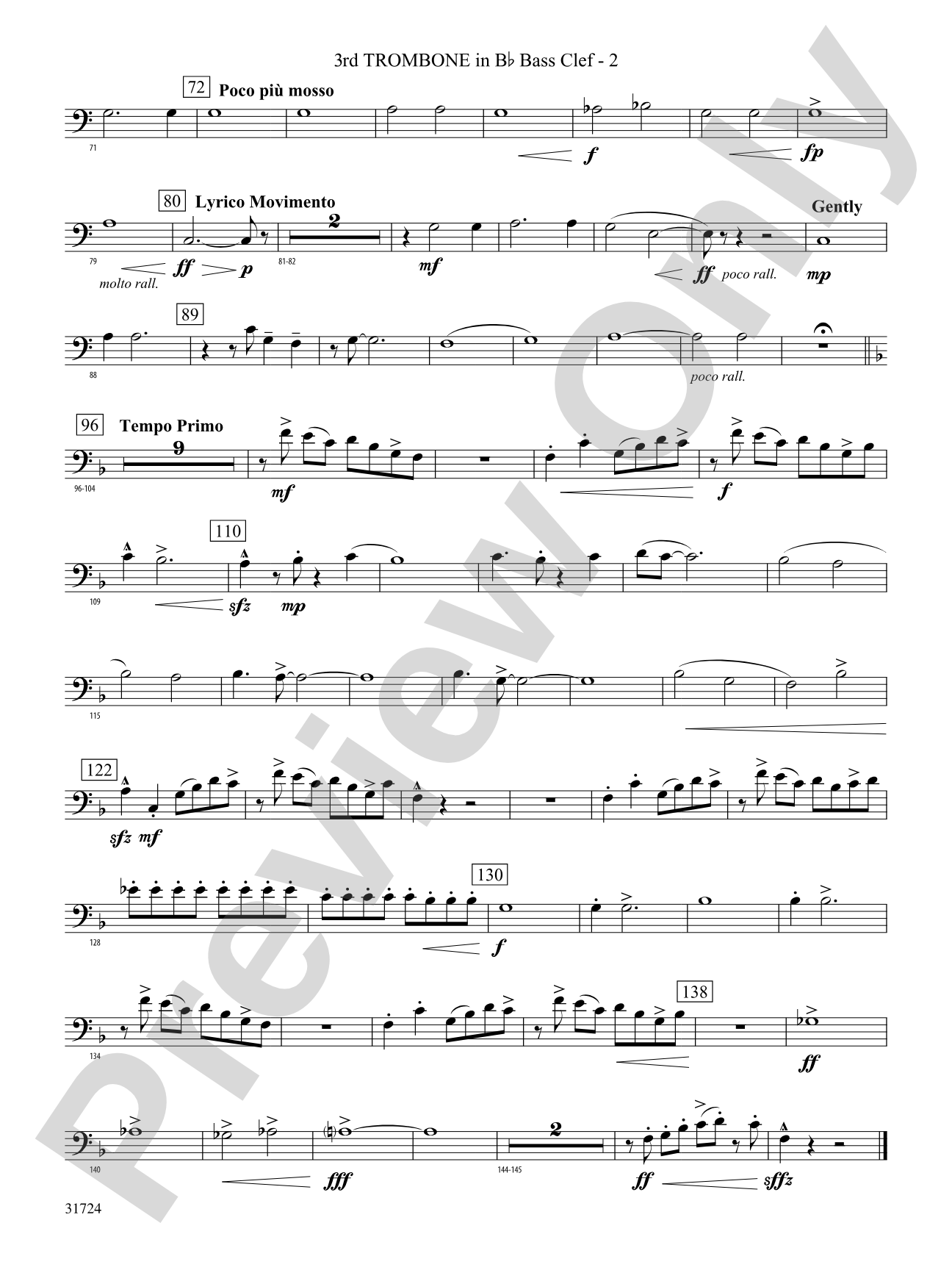 Choreography: (wp) 3rd B-flat Trombone B.C.