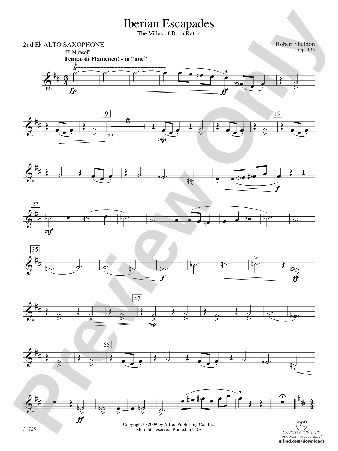 Iberian Escapades: 2nd E-flat Alto Saxophone