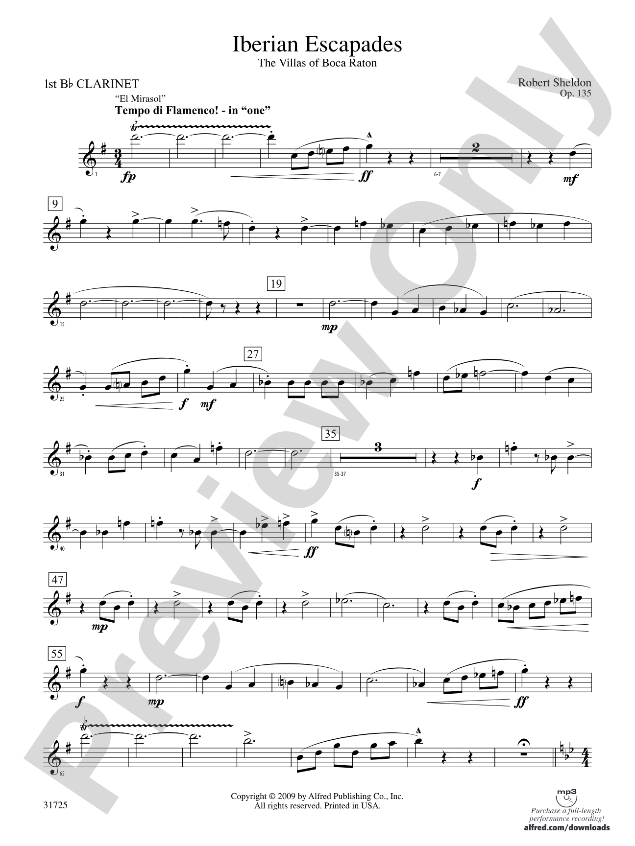 Iberian Escapades: 1st B-flat Clarinet