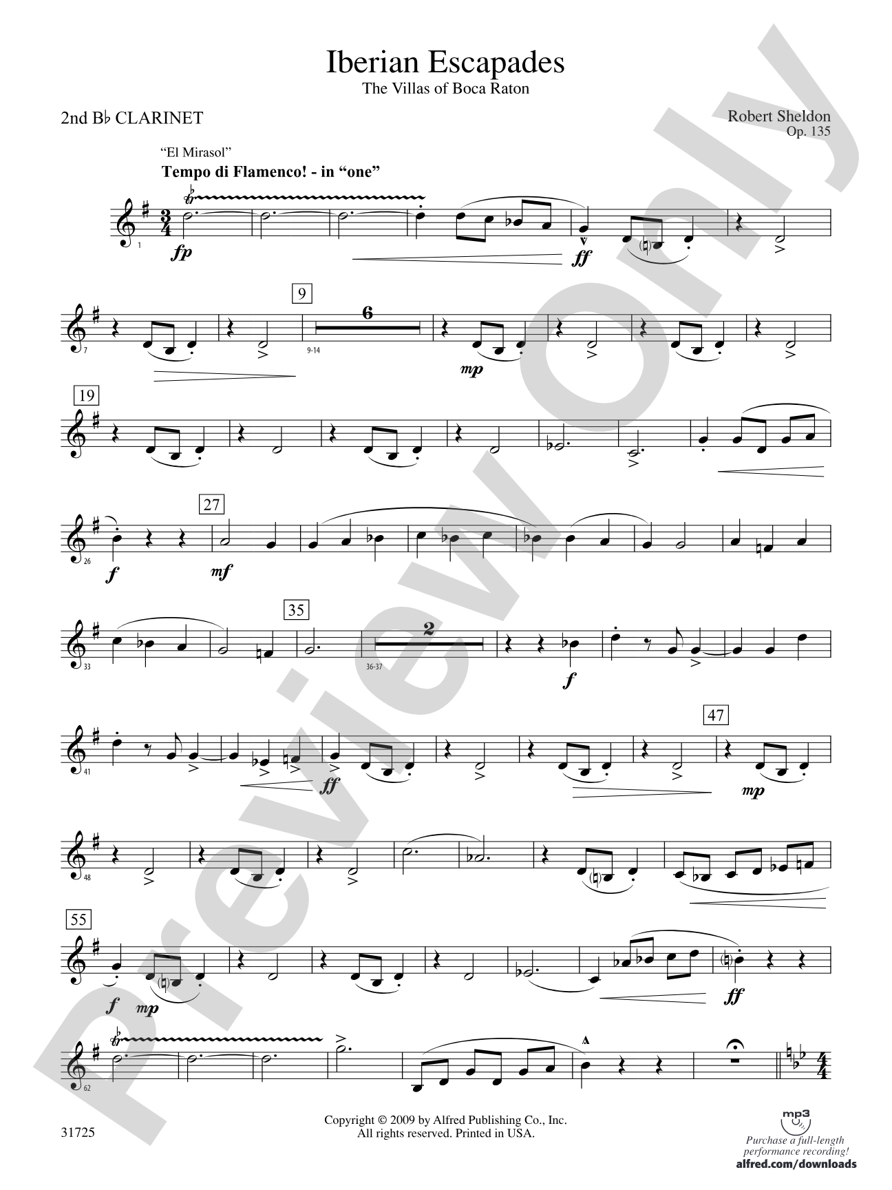 Iberian Escapades: 2nd B-flat Clarinet