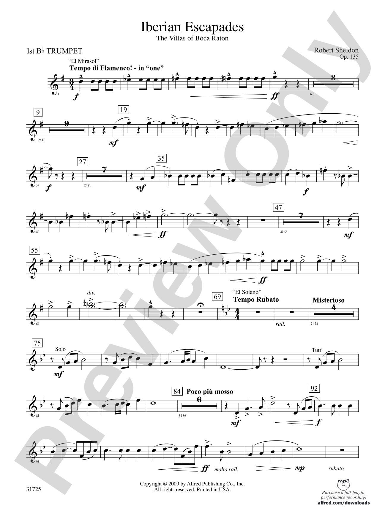 Iberian Escapades: 1st B-flat Trumpet
