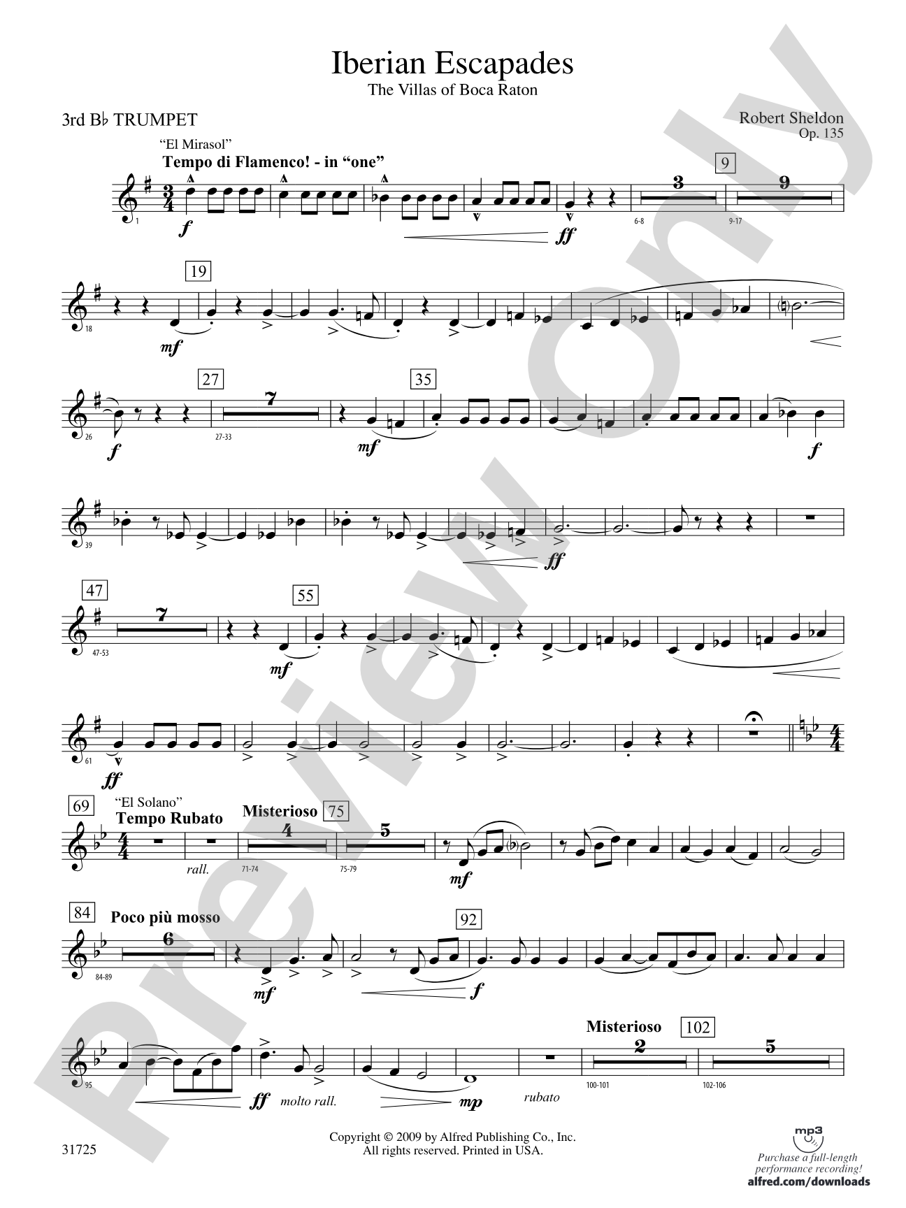 Iberian Escapades: 3rd B-flat Trumpet