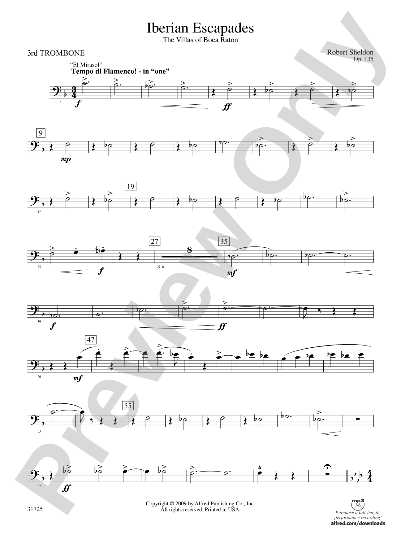 Iberian Escapades: 3rd Trombone