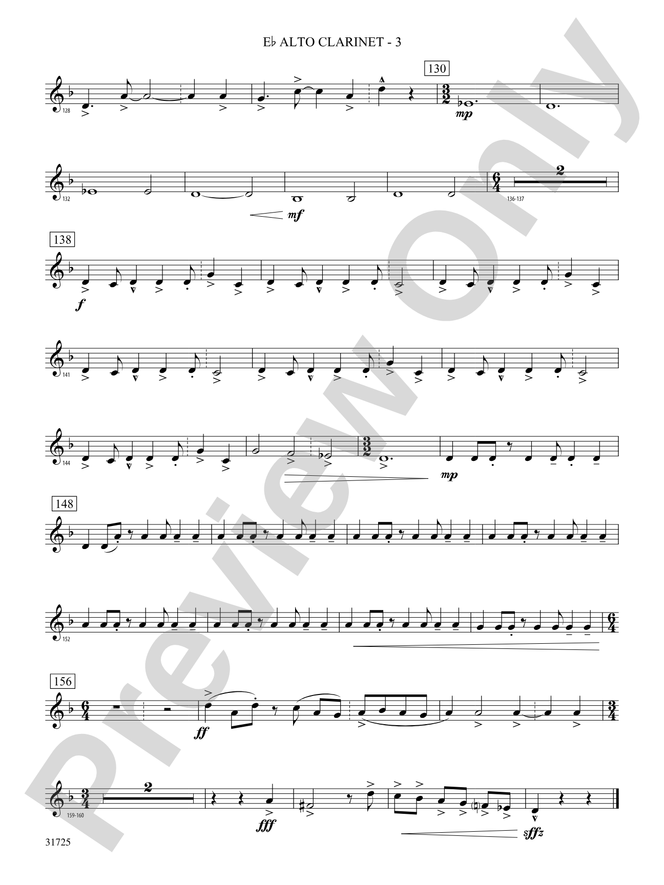 Iberian Escapades: (wp) E-flat Alto Clarinet