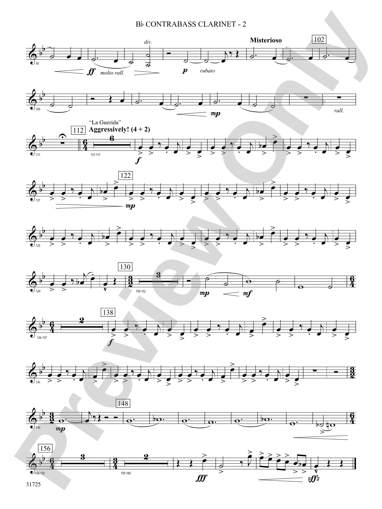 Iberian Escapades: (wp) B-flat Contrabass Clarinet