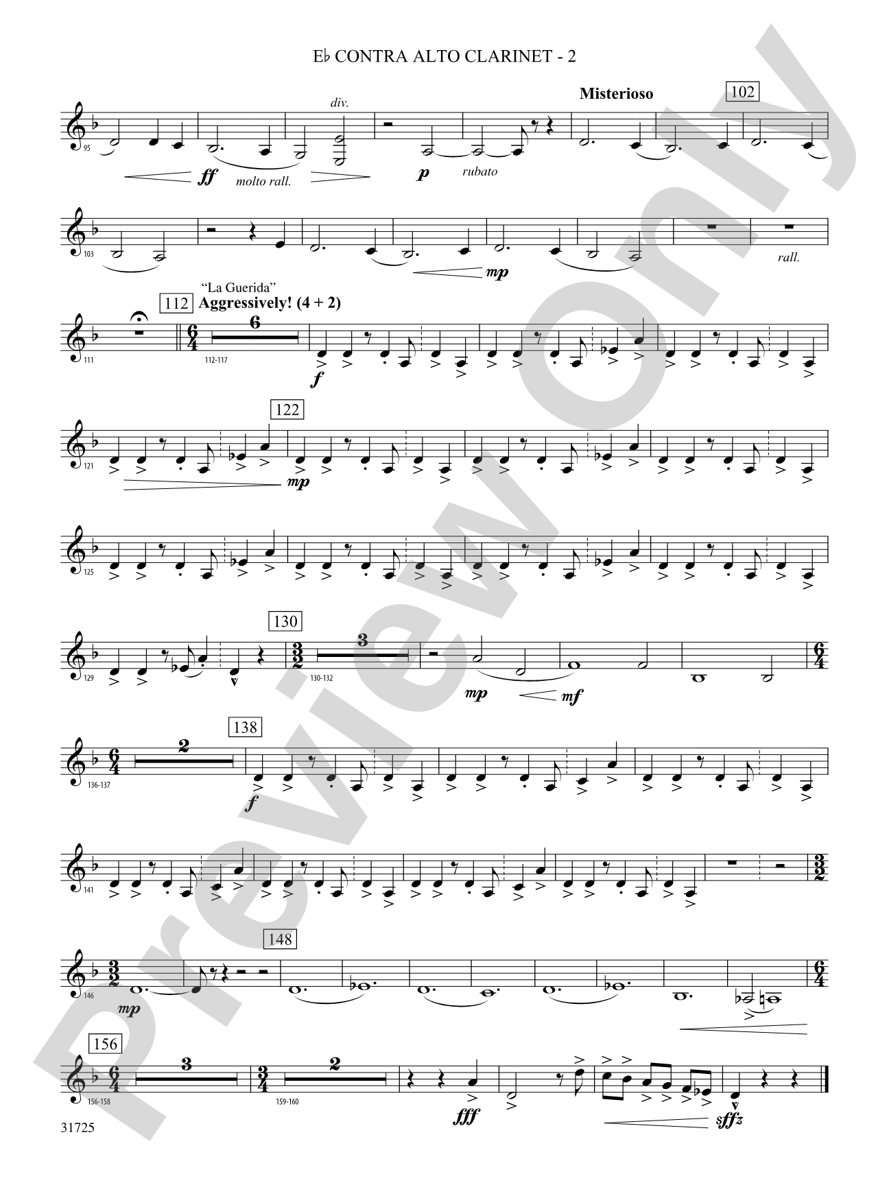 Iberian Escapades: (wp) E-flat Contrabass Clarinet