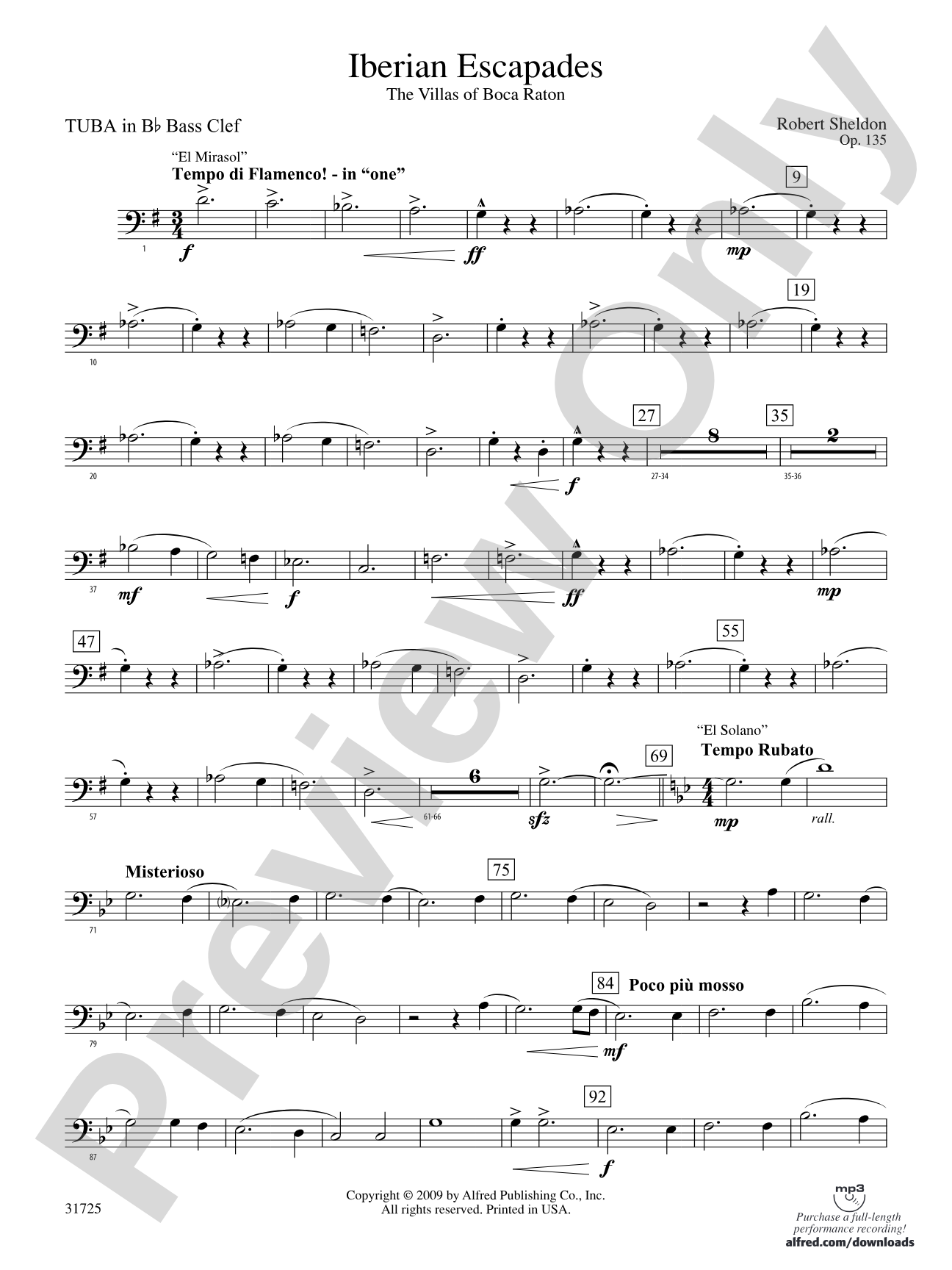Iberian Escapades: (wp) B-flat Tuba B.C.