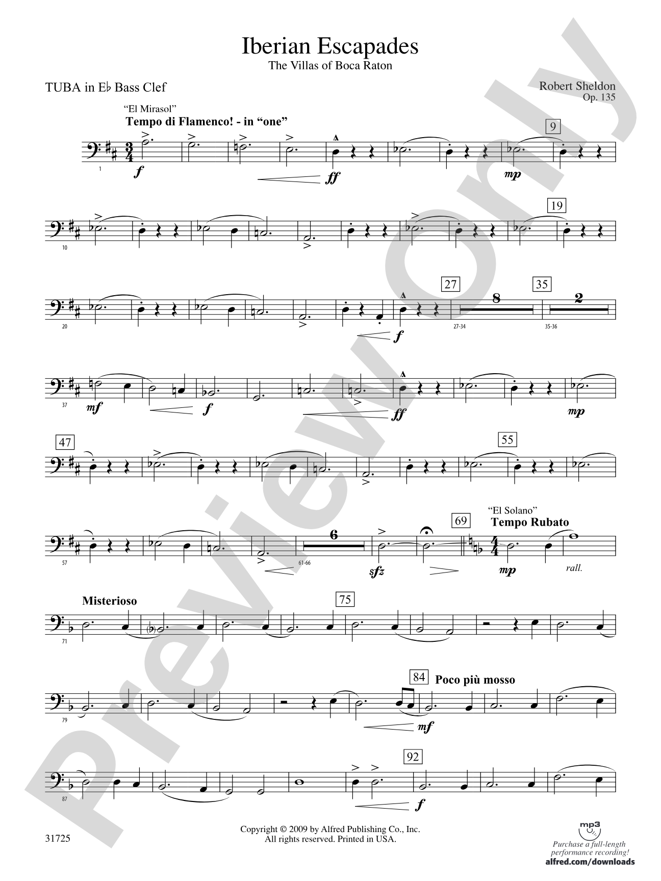 Iberian Escapades: (wp) E-flat Tuba B.C.