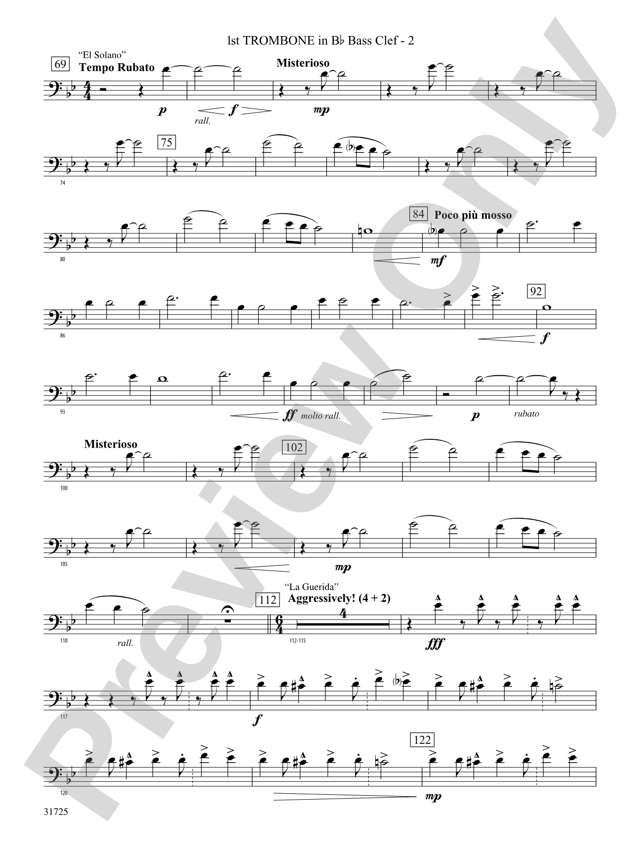 Iberian Escapades: (wp) 1st B-flat Trombone B.C.