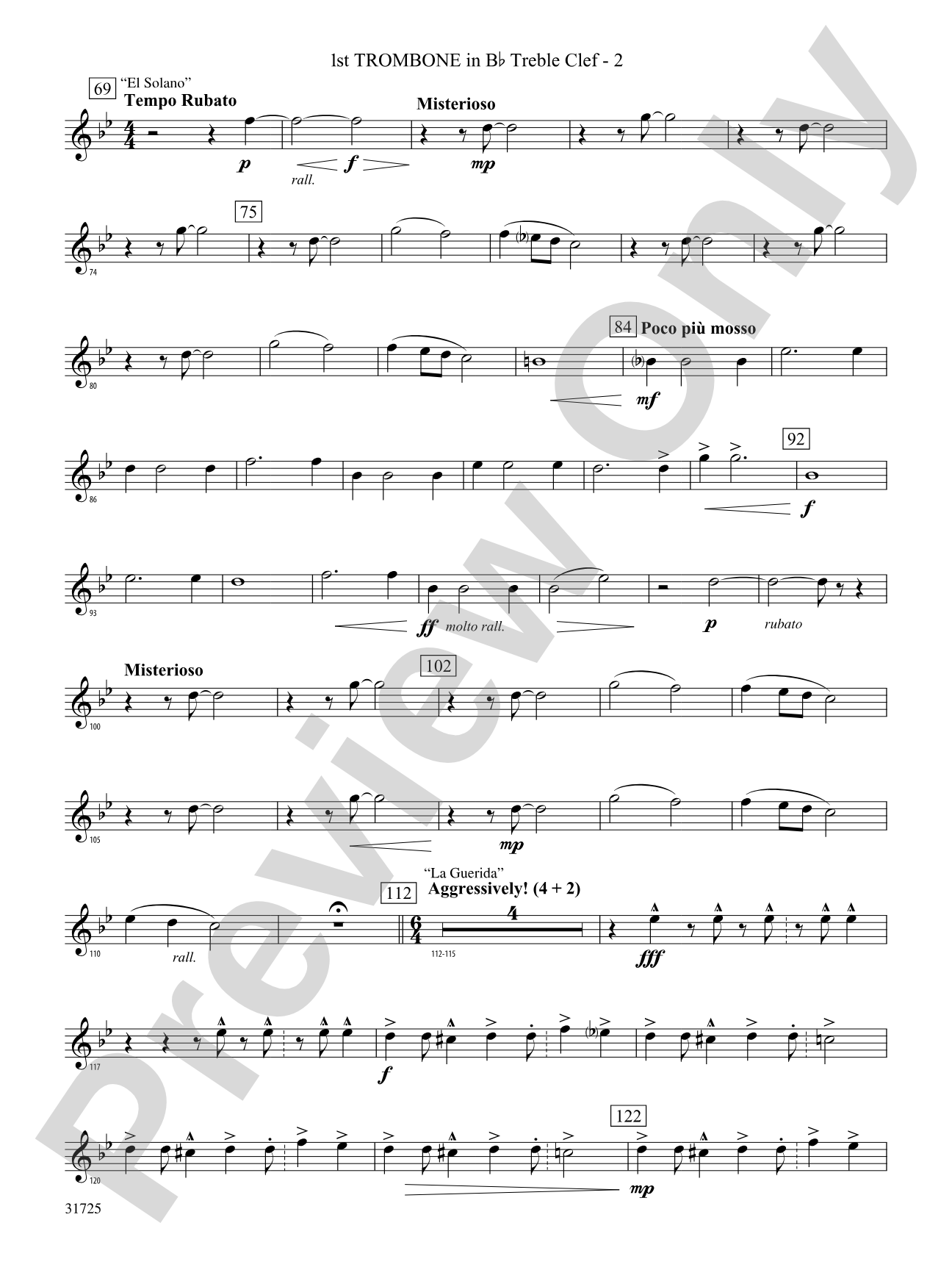Iberian Escapades: (wp) 1st B-flat Trombone T.C.