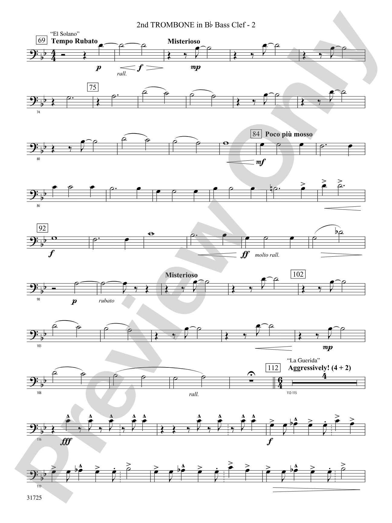 Iberian Escapades: (wp) 2nd B-flat Trombone B.C.