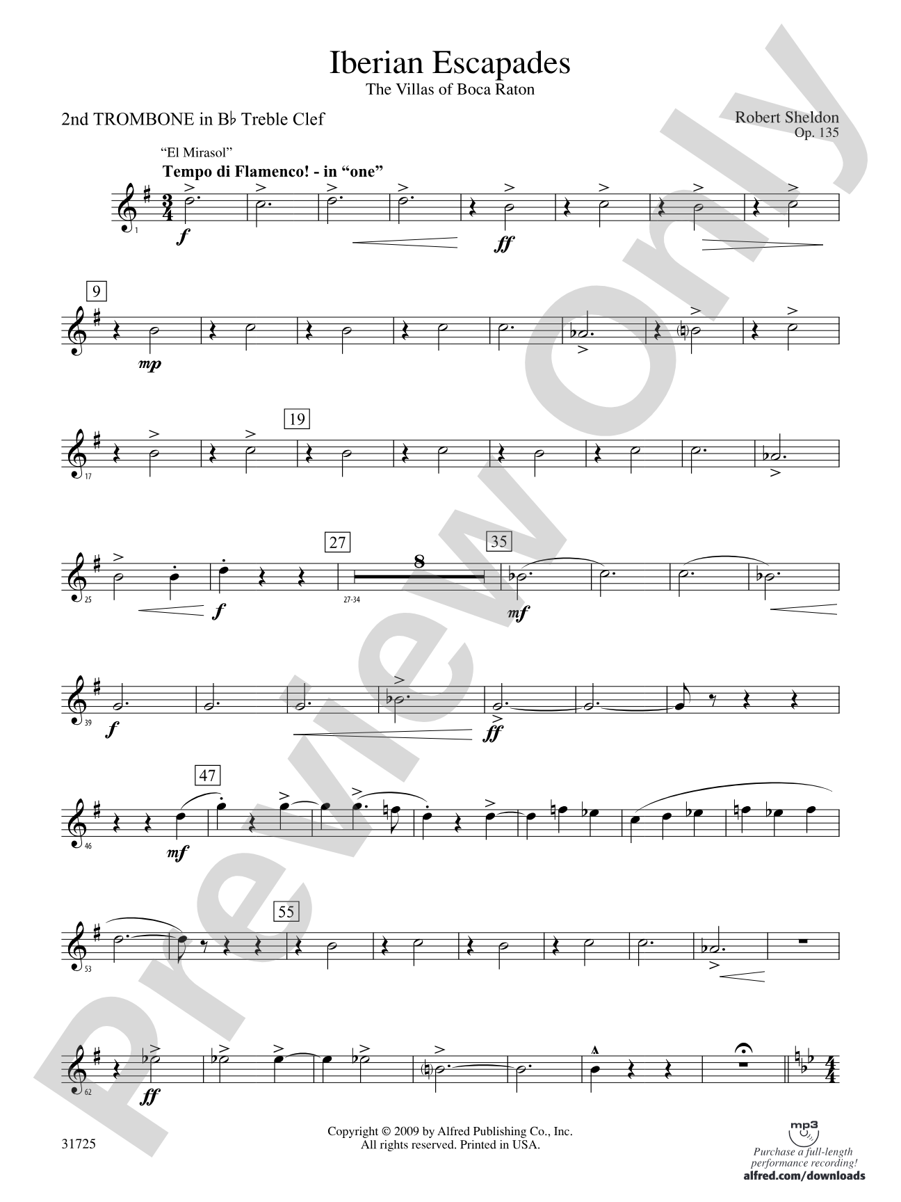 Iberian Escapades: (wp) 2nd B-flat Trombone T.C.