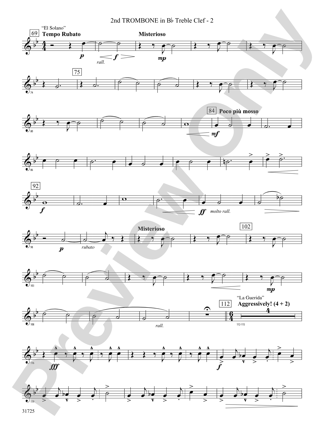 Iberian Escapades: (wp) 2nd B-flat Trombone T.C.