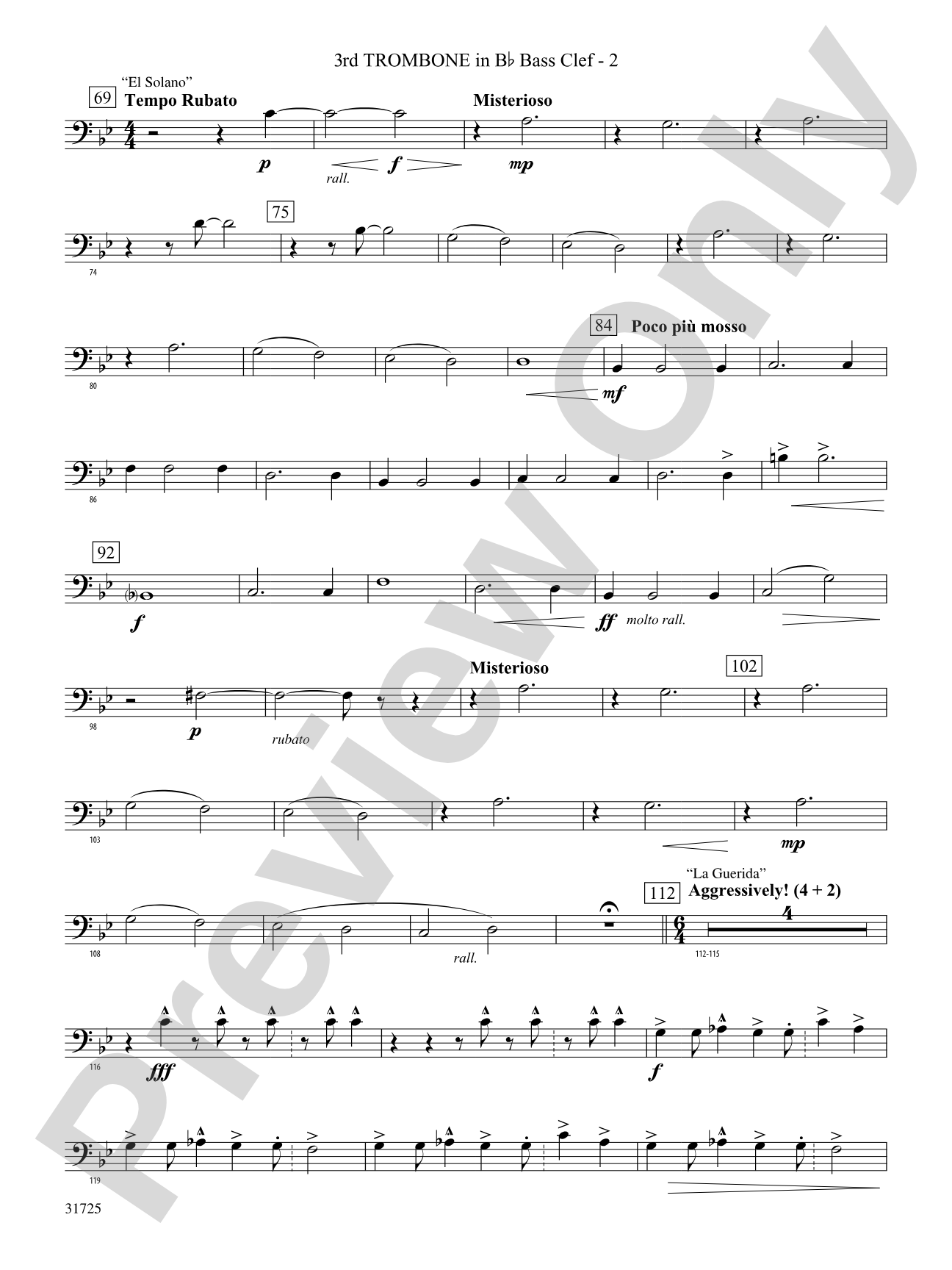 Iberian Escapades: (wp) 3rd B-flat Trombone B.C.