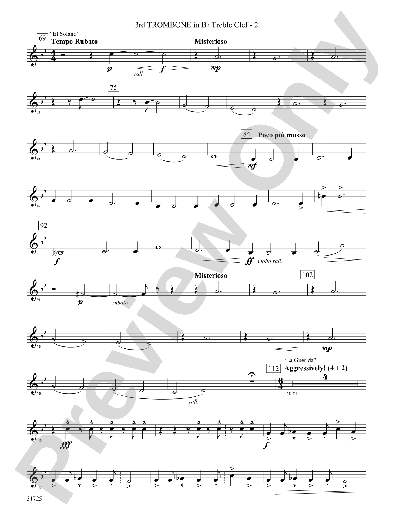 Iberian Escapades: (wp) 3rd B-flat Trombone T.C.