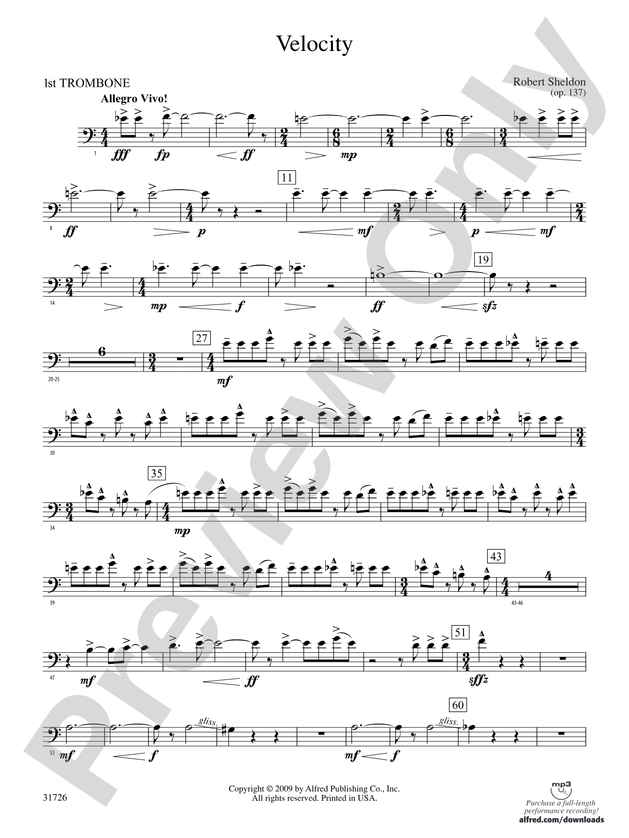 Velocity: 1st Trombone