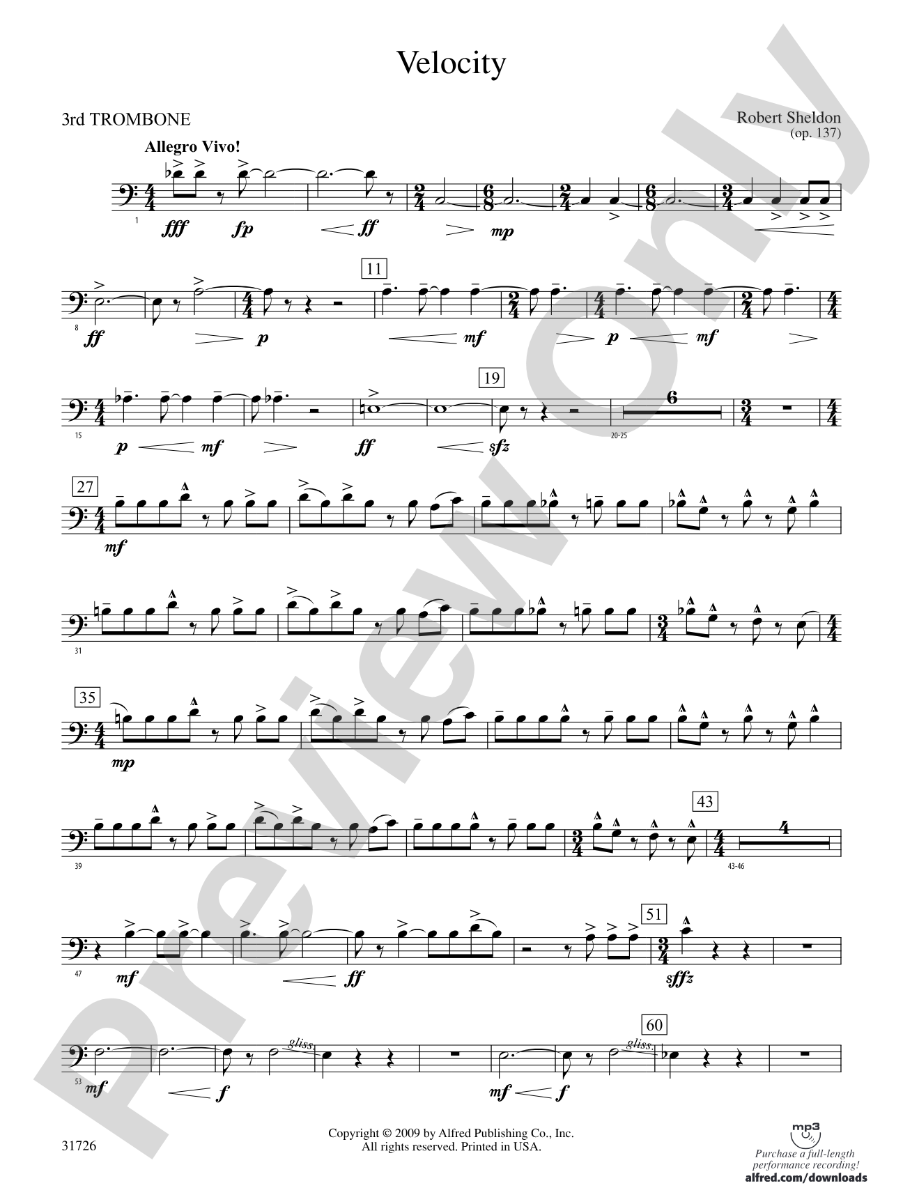 Velocity: 3rd Trombone
