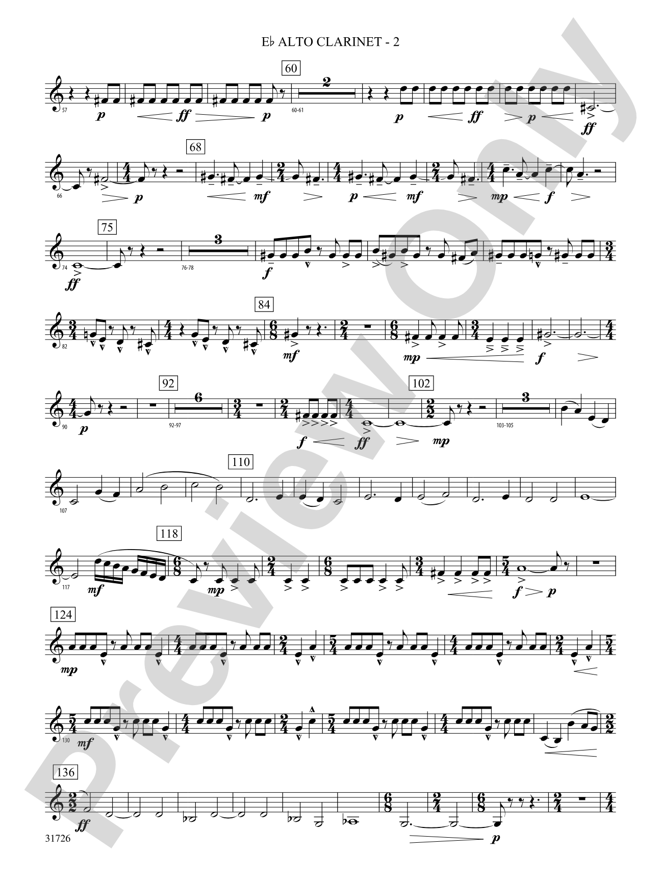Velocity: (wp) E-flat Alto Clarinet