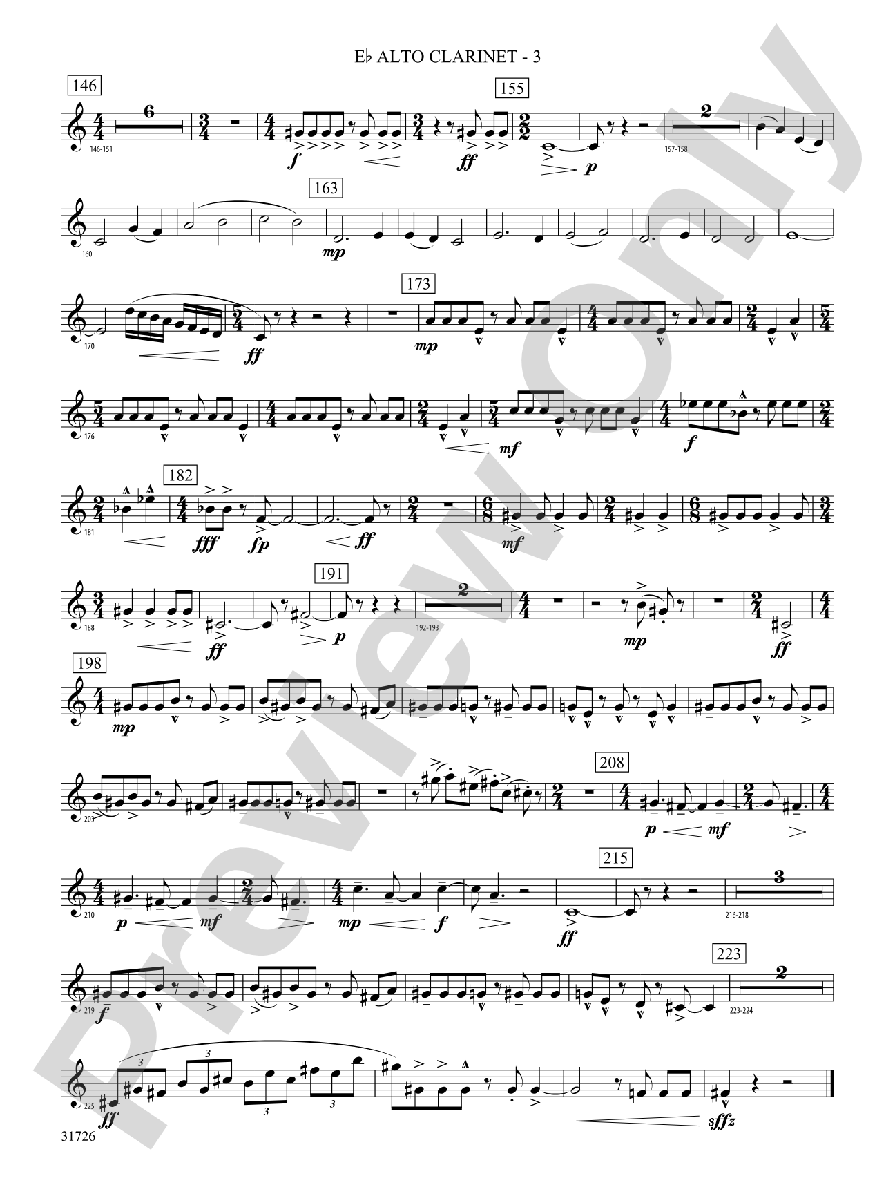 Velocity: (wp) E-flat Alto Clarinet