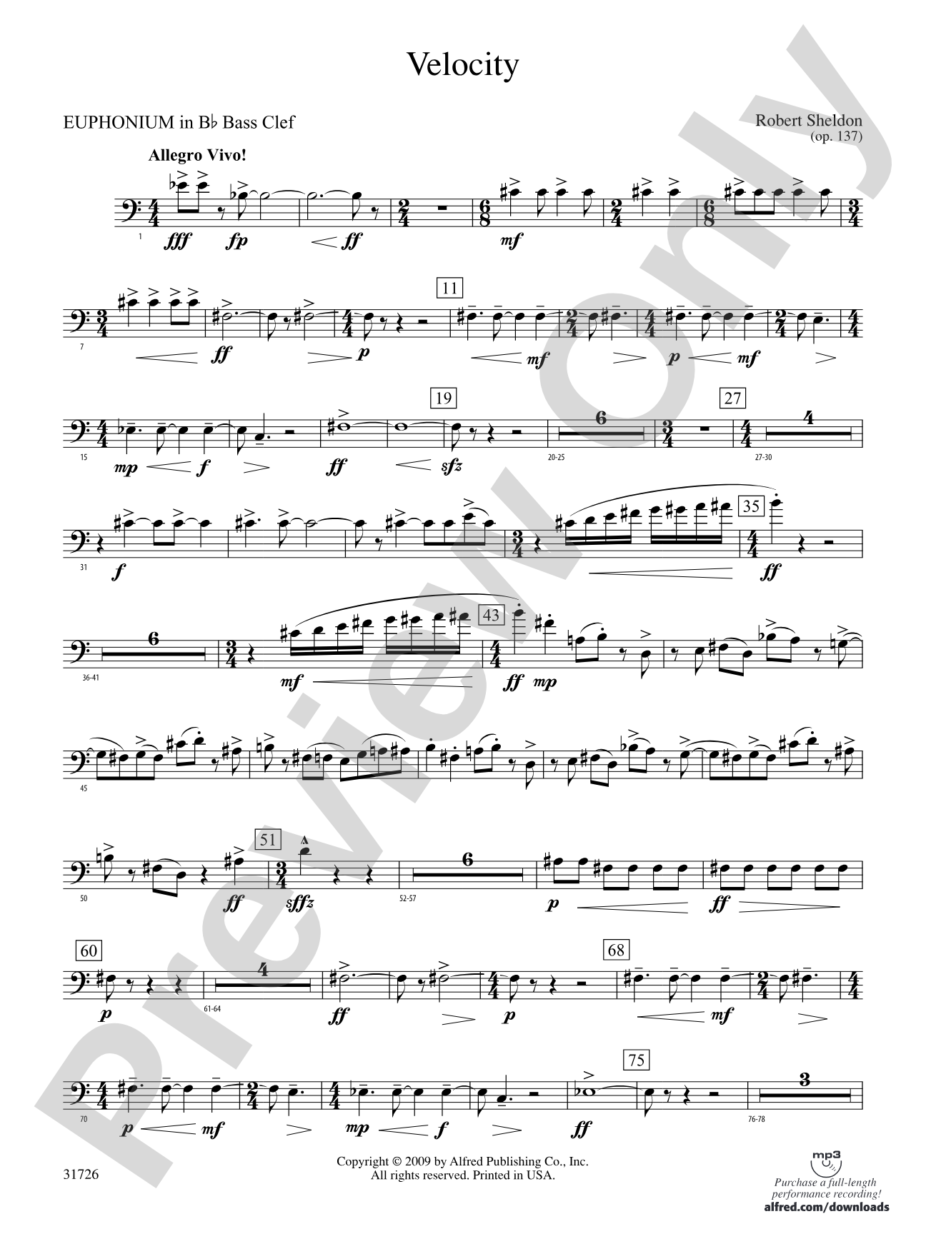 Velocity: (wp) B-flat Baritone B.C.