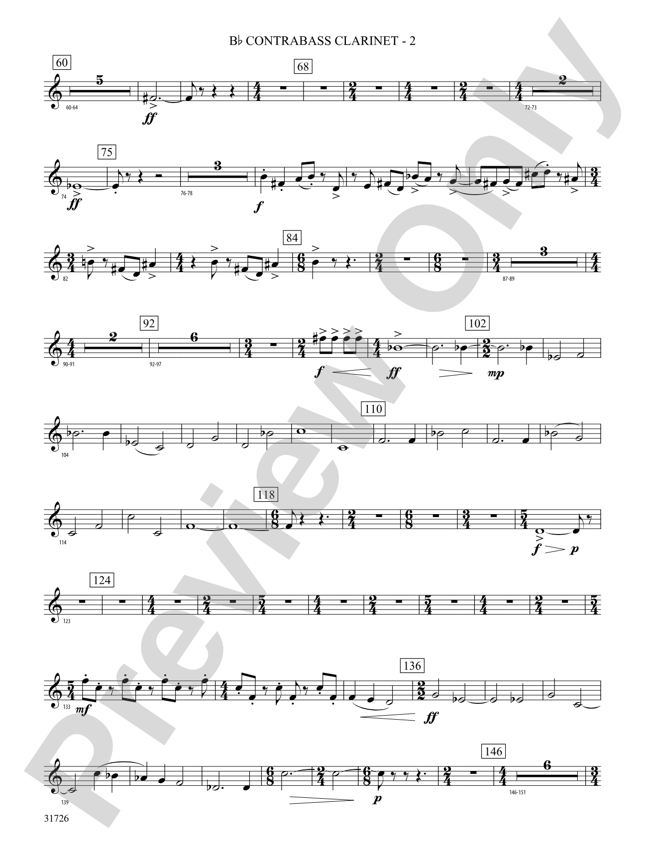 Velocity: (wp) B-flat Contrabass Clarinet