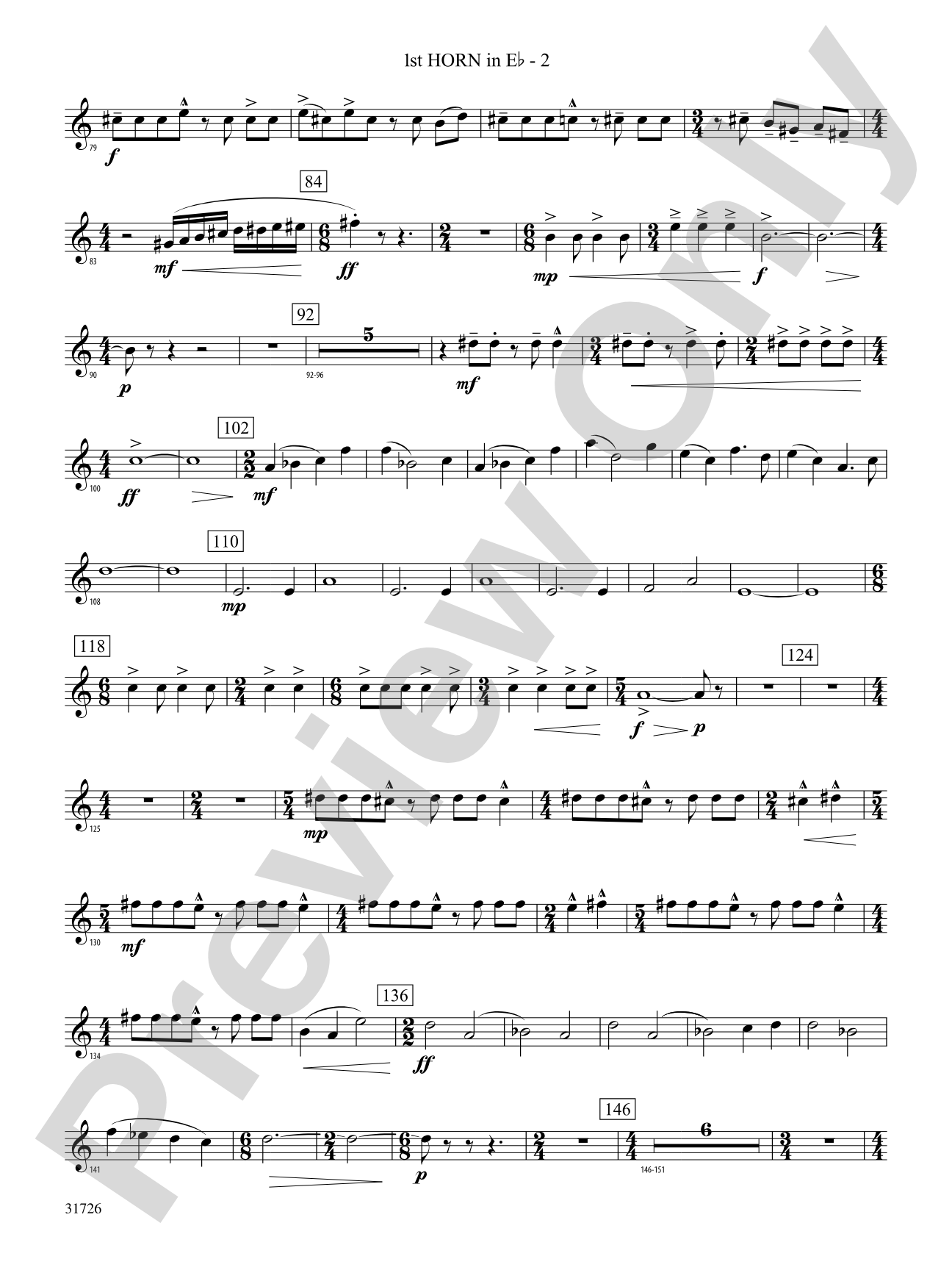 Velocity: (wp) 1st Horn in E-flat