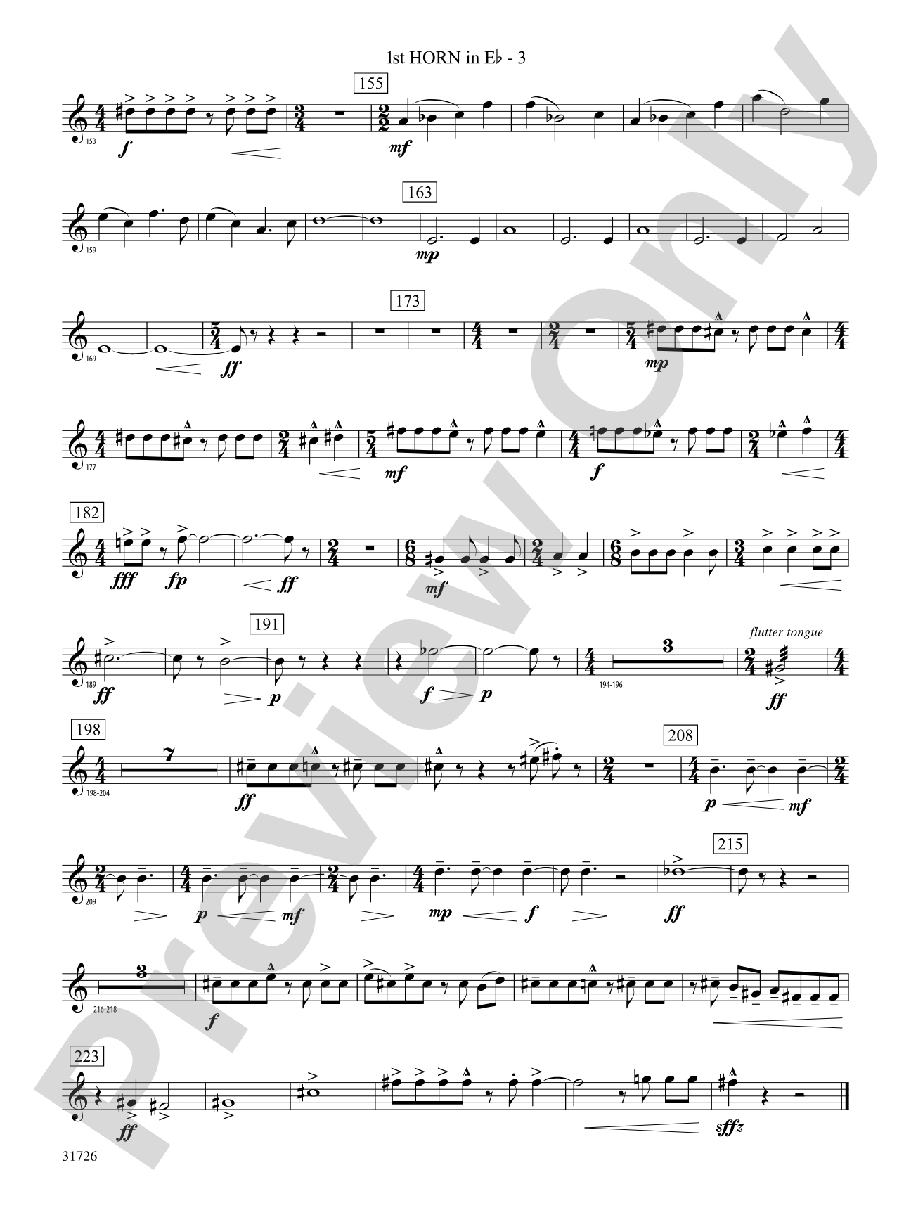 Velocity: (wp) 1st Horn in E-flat