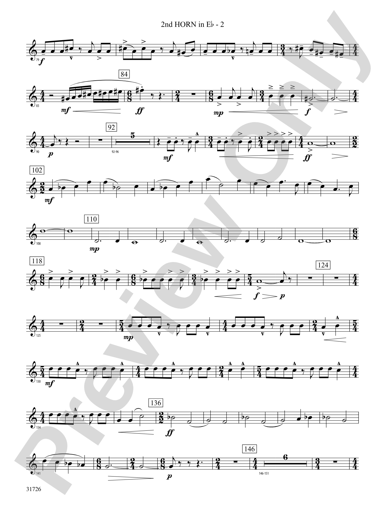 Velocity: (wp) 2nd Horn in E-flat