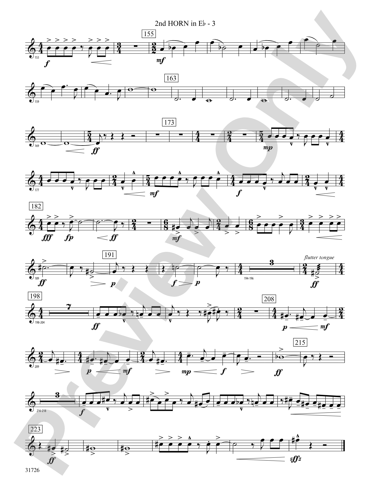 Velocity: (wp) 2nd Horn in E-flat