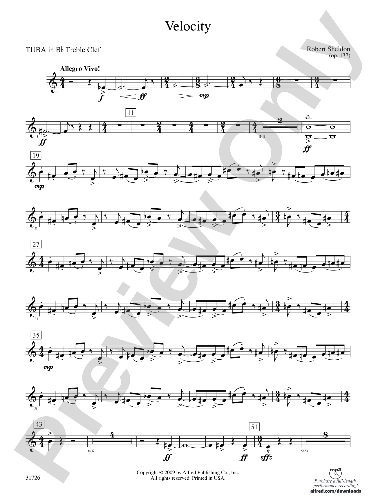 Velocity: (wp) B-flat Tuba T.C.