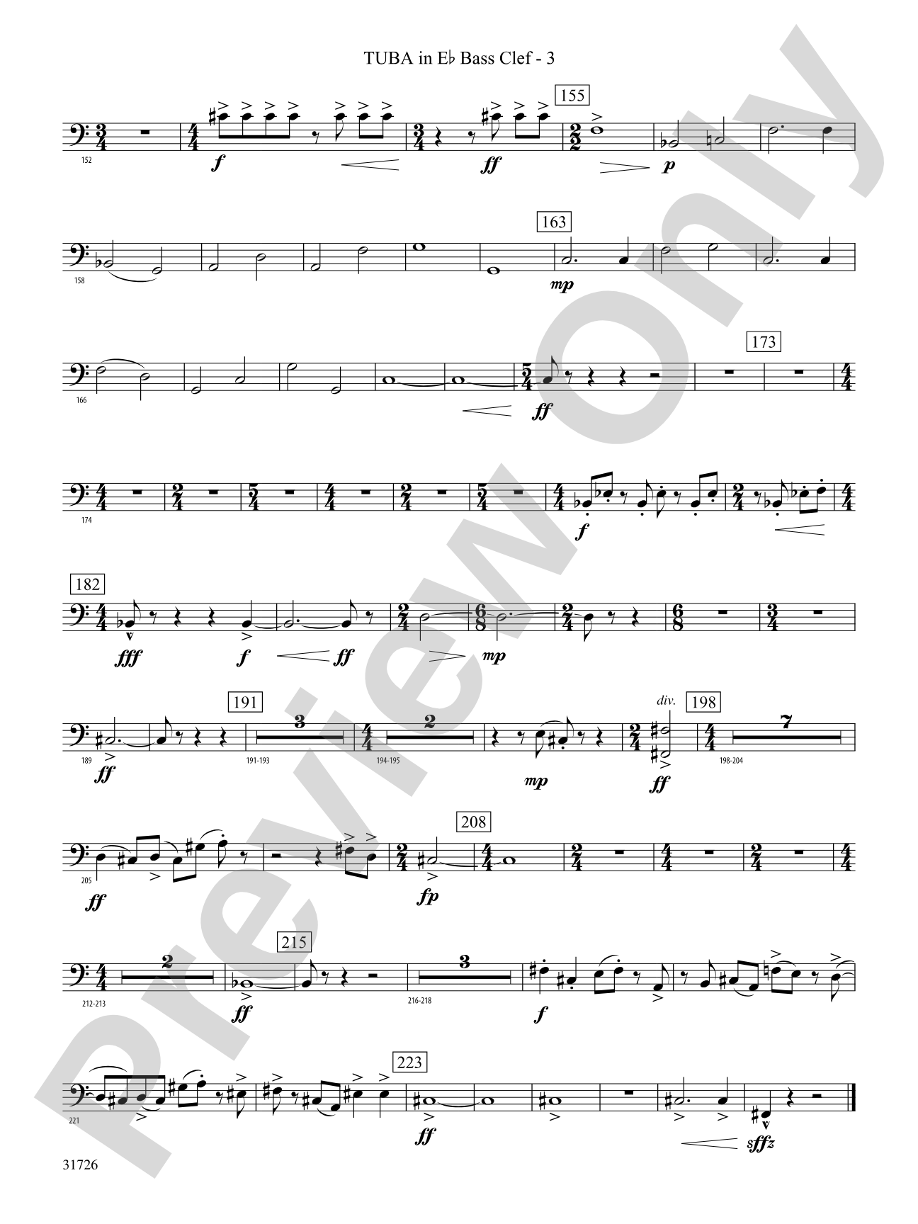 Velocity: (wp) E-flat Tuba B.C.