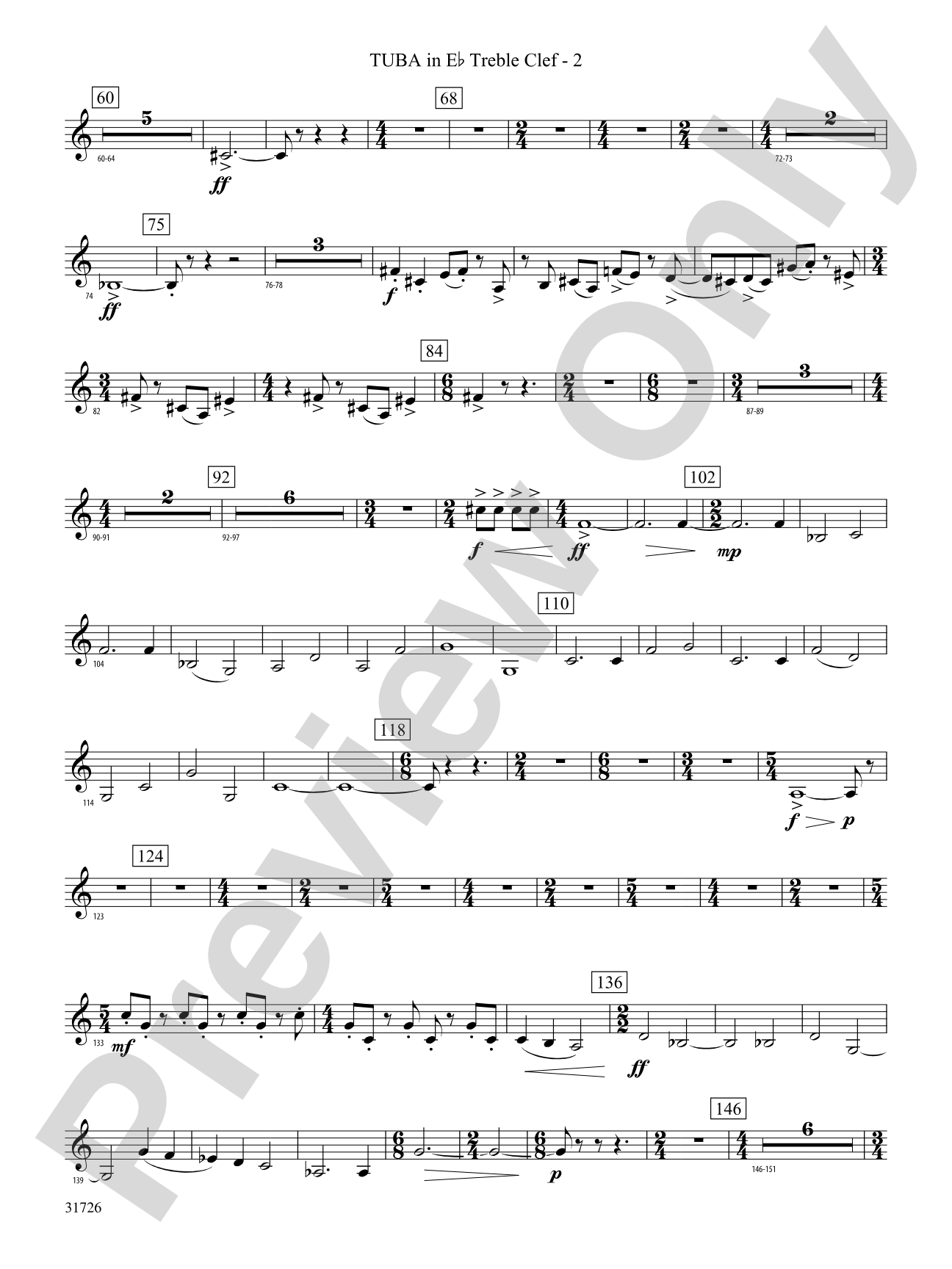 Velocity: (wp) E-flat Tuba T.C.