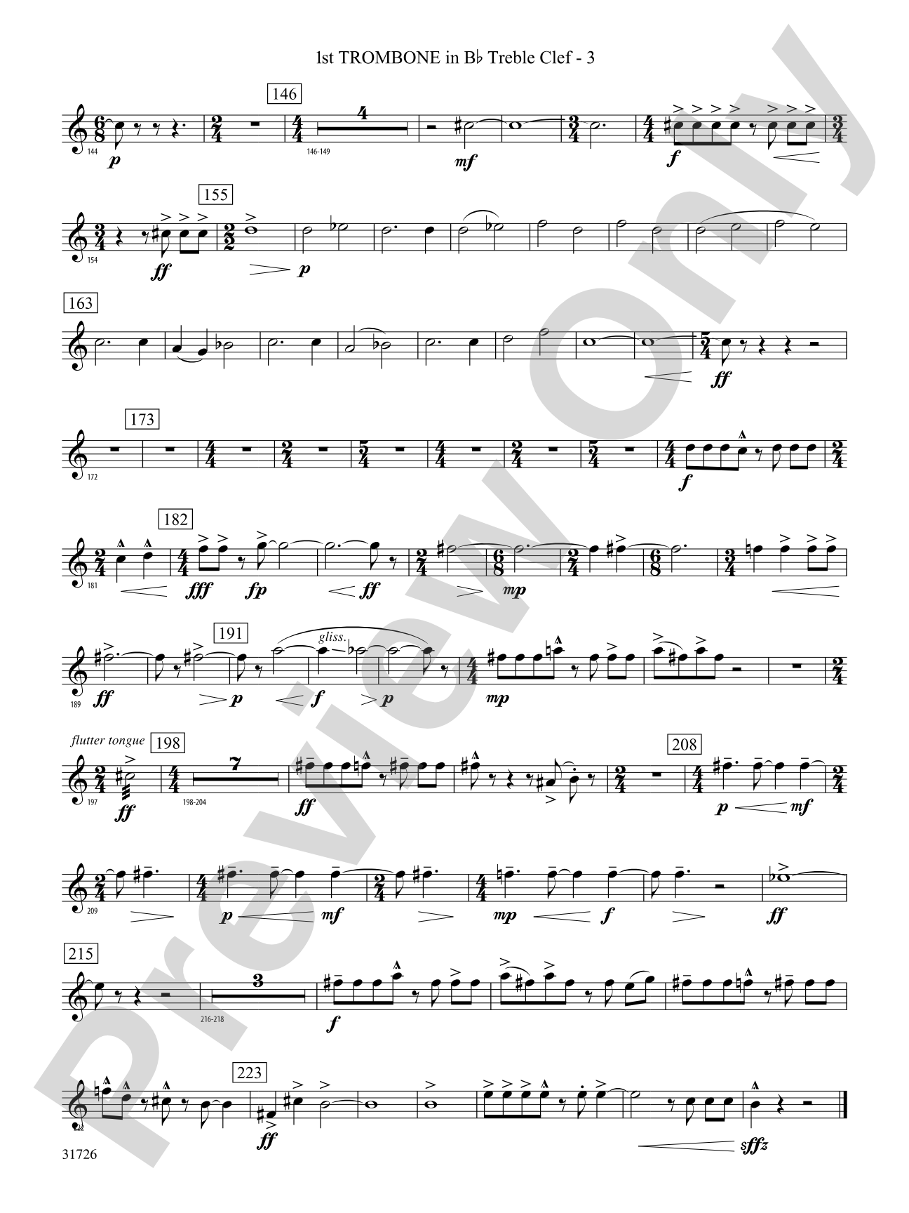 Velocity: (wp) 1st B-flat Trombone T.C.
