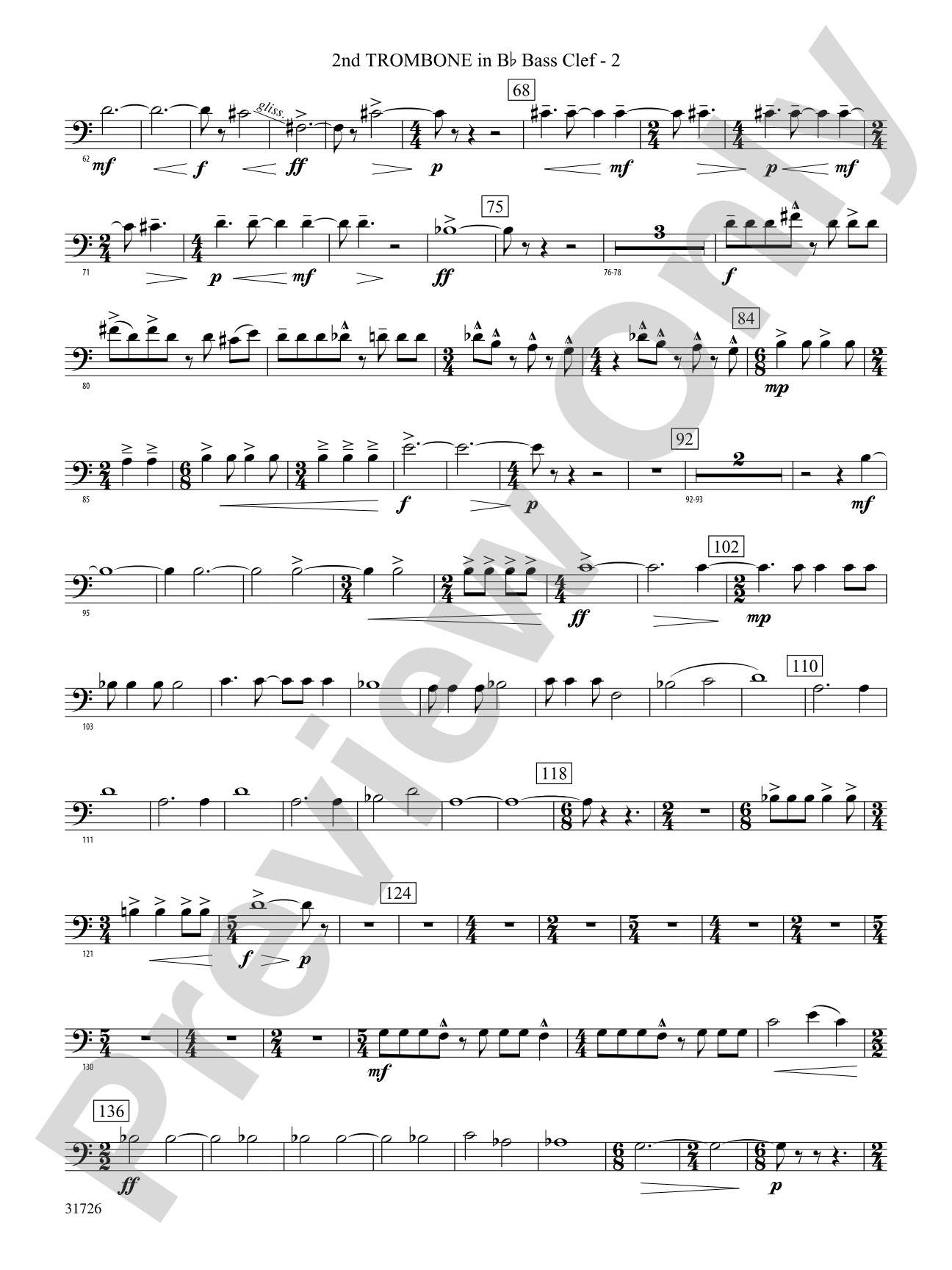 Velocity: (wp) 2nd B-flat Trombone B.C.