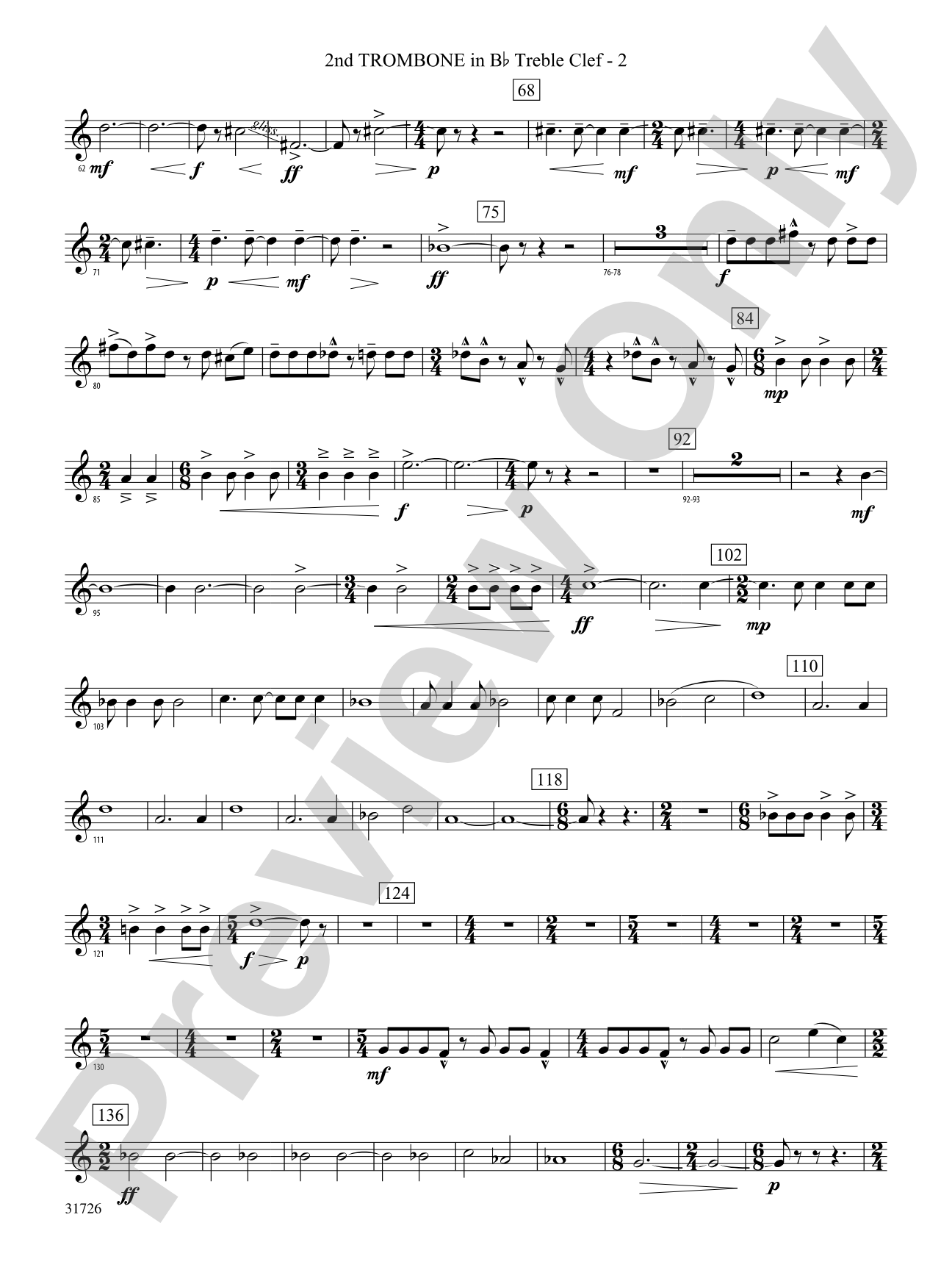 Velocity: (wp) 2nd B-flat Trombone T.C.