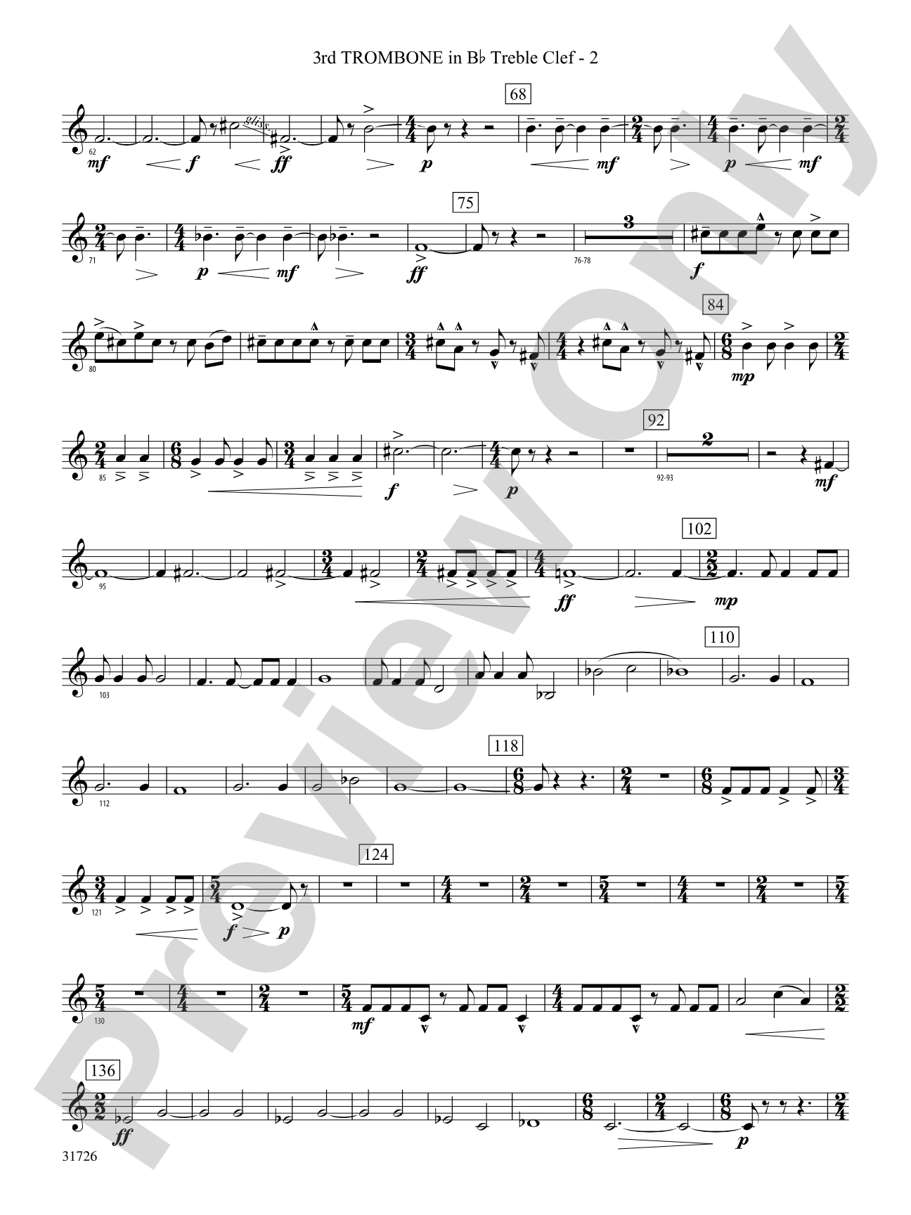 Velocity: (wp) 3rd B-flat Trombone T.C.